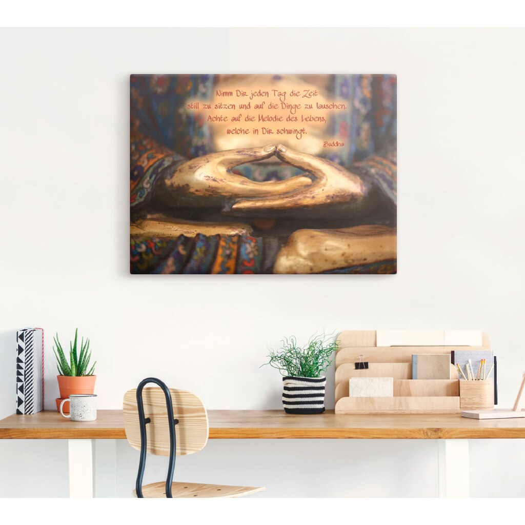 Artland Wandbild »Weisheit«, Religion, (1 St.), als Leinwandbild, Poster, Wandaufkleber in verschied. Größen