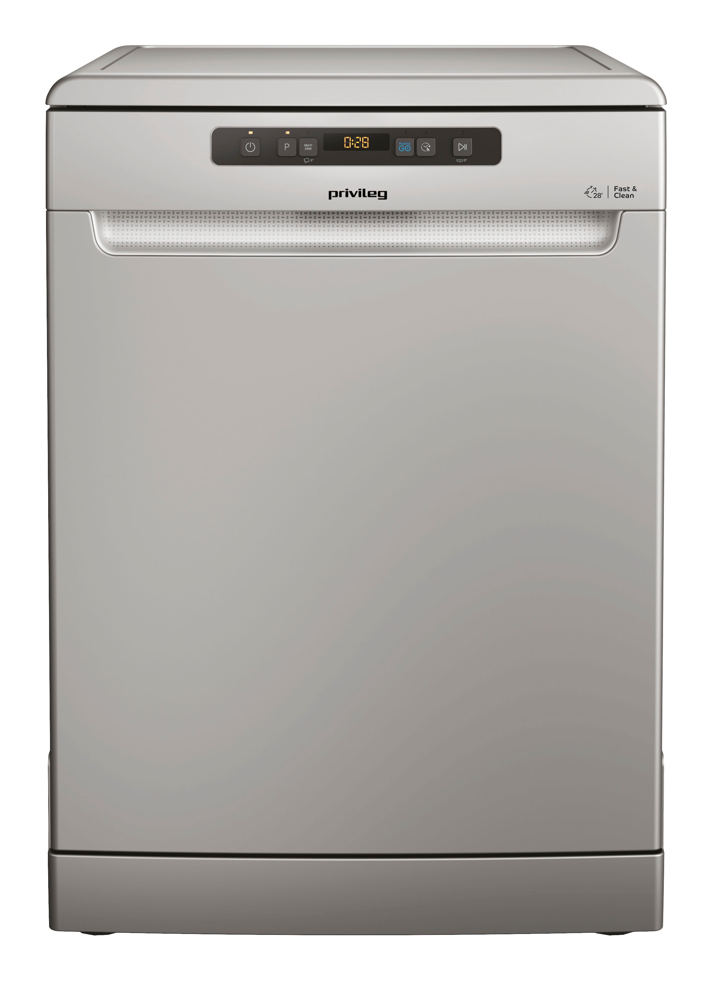Privileg Standgeschirrspüler "P0F ECO D551 S" 14 Maßgedecke Fast&Clean 28’ – das effektive Reinigungsprogramm unter 28 Minuten