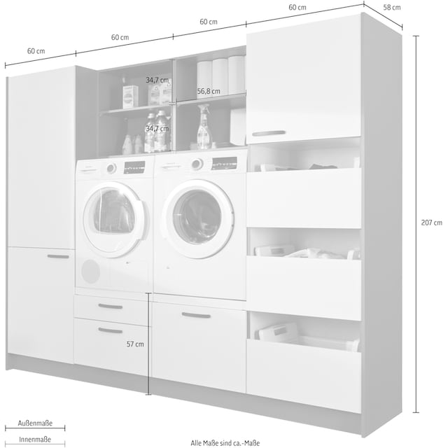 Express Küchen Schrank-Set »Arta«, (9 St.), ohne Geräte, vormontiert, mit  Soft-Close-Funktion, Stellbreite 245cm bestellen | UNIVERSAL