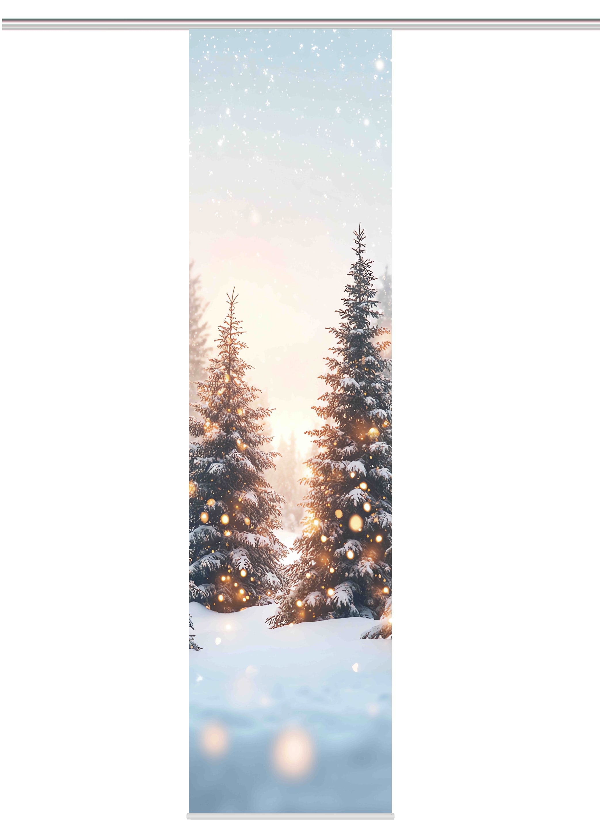 HOME WOHNIDEEN Schiebegardine »SCHNEETANNEN« Paneelwagen 1 Stk. tlg. Schiebewand, Dekostoff, Digitaldruck