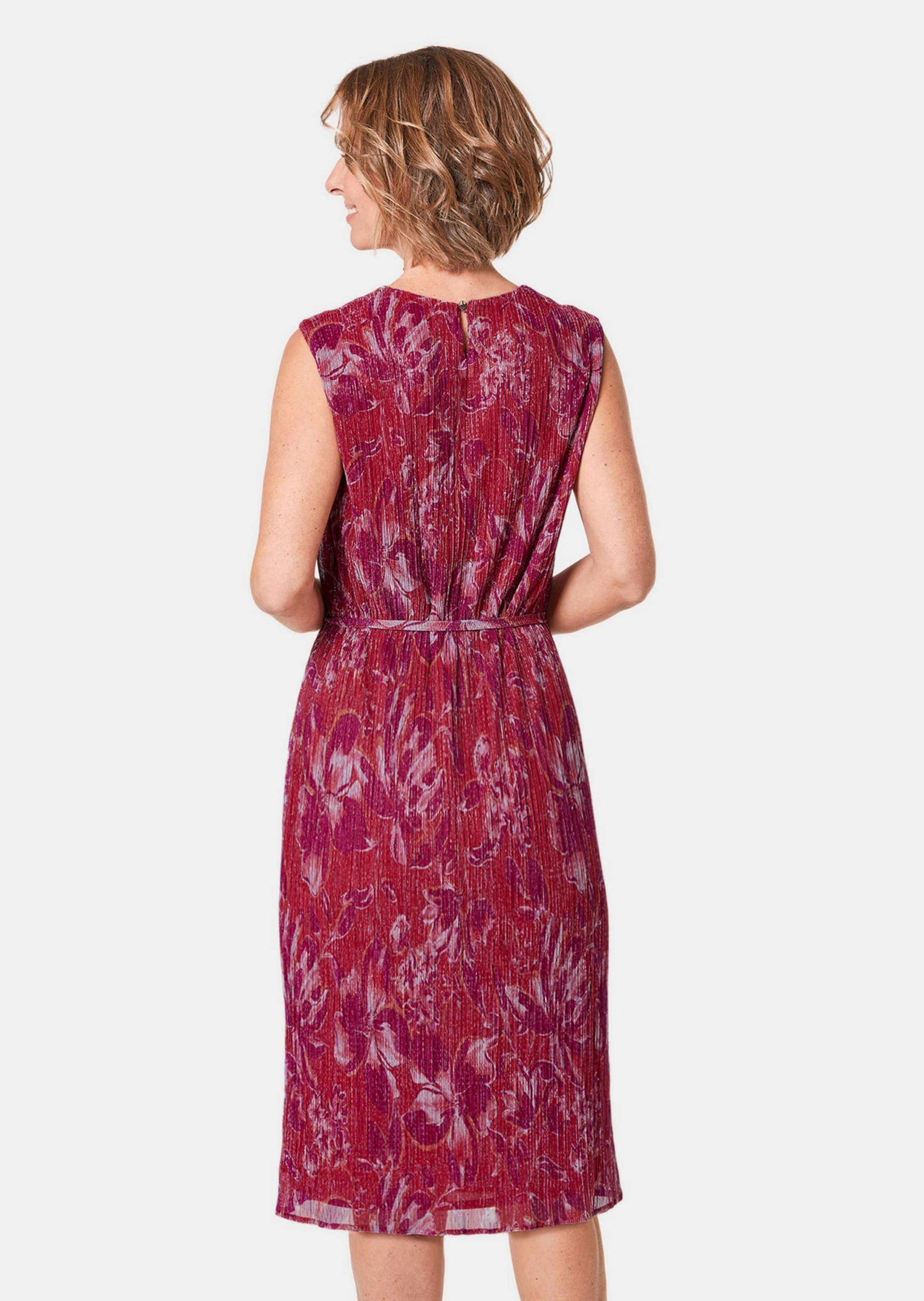 GOLDNER Abendkleid »Druckkleid Figur umspielendes Kleid mit feinen Glanzgarnen«