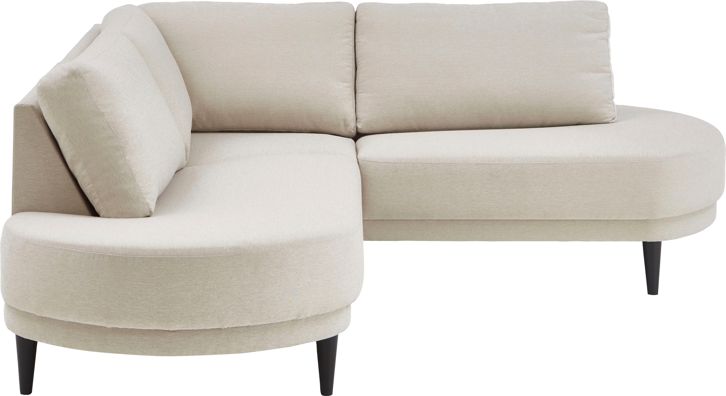 ATLANTIC home collection Ecksofa »Ronny L-Form«, mit Wellenunterfederung, organische Formsprache, organisches Sofa