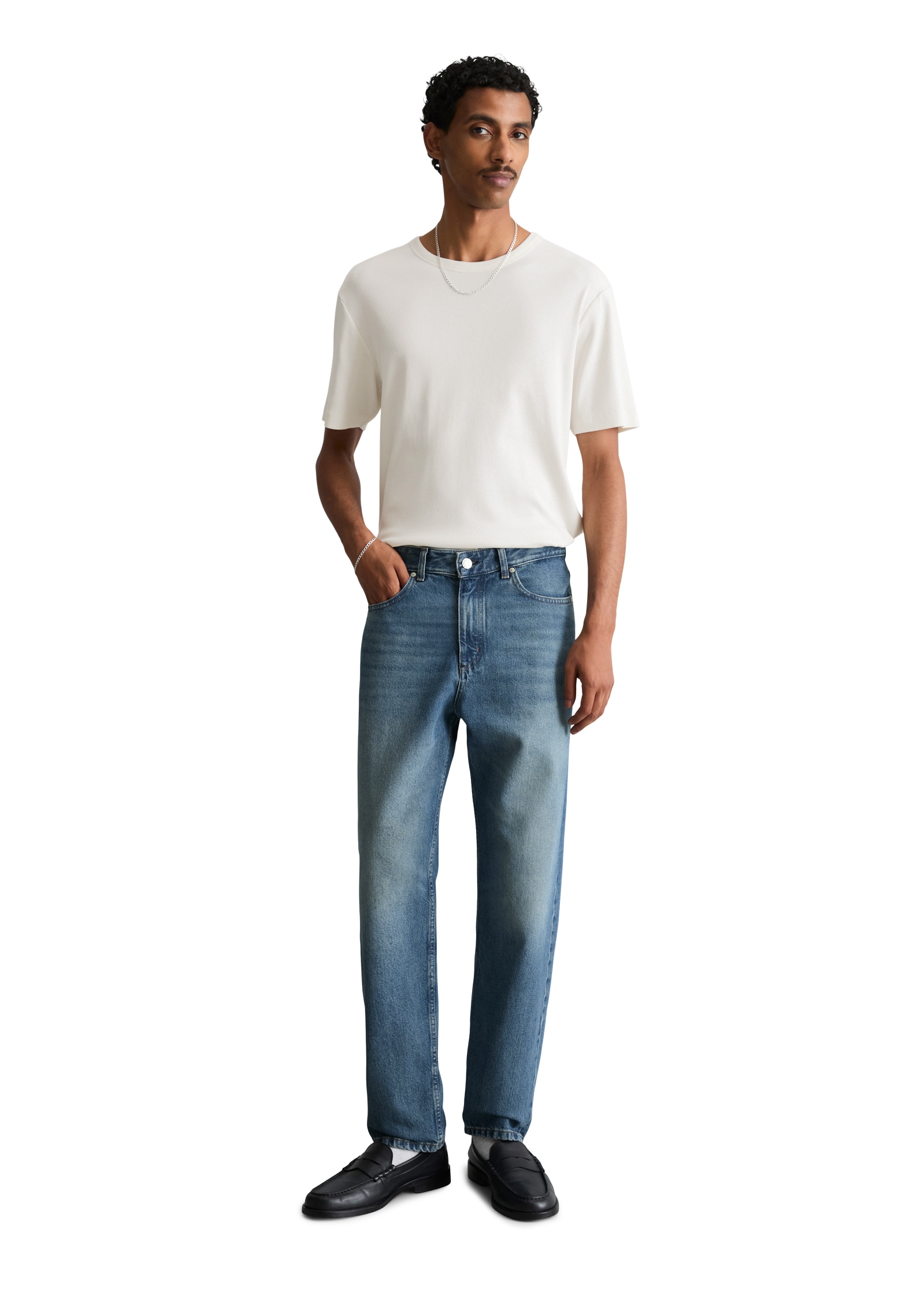 Marc O'Polo DENIM Tapered-fit-Jeans Model Runne tapered aus reiner Bio-Baumwolle