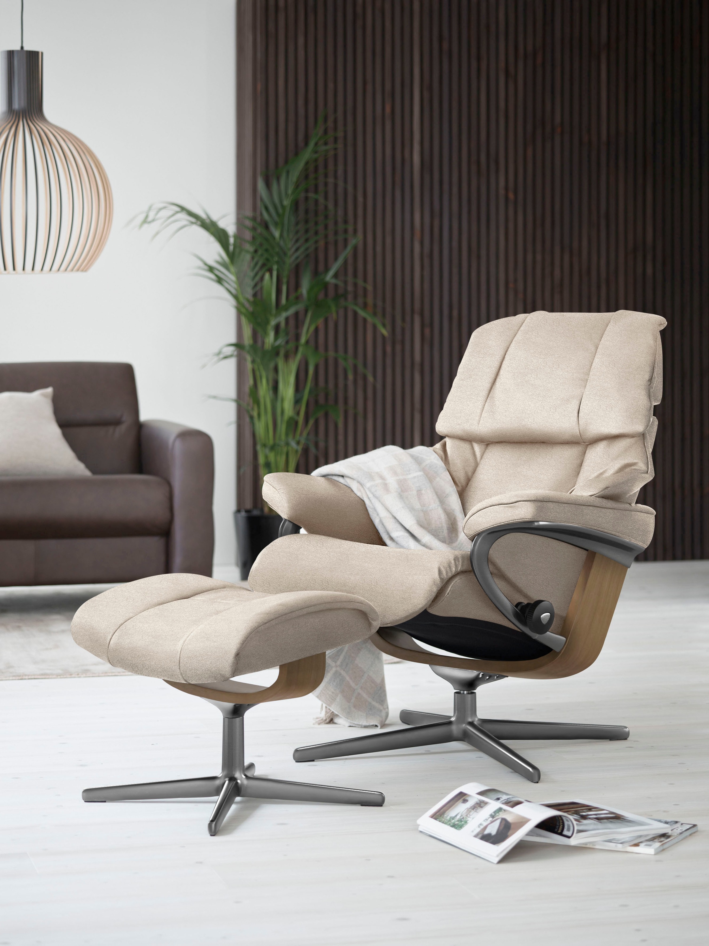 Stressless® Relaxsessel »Reno«, mit Cross Base, Größe S, M & L, Holzakzent Eiche