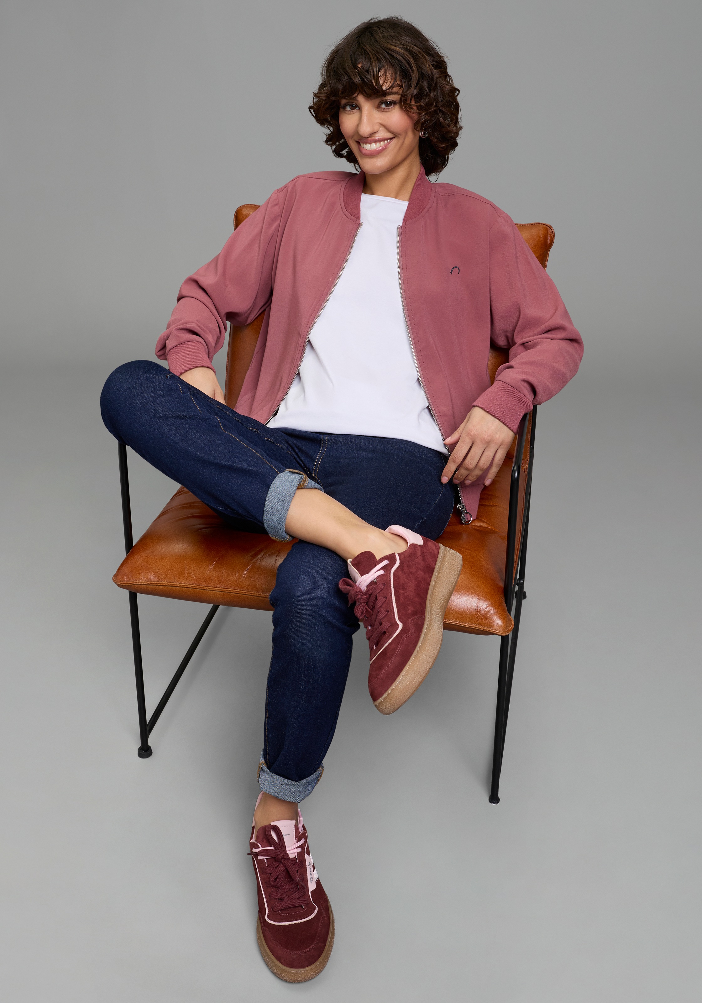 Laura Scott 3/4-Arm-Shirt Basic-Stil, 3/4-Ärmellänge, U-Boot-Ausschnitt, ohne Tasche