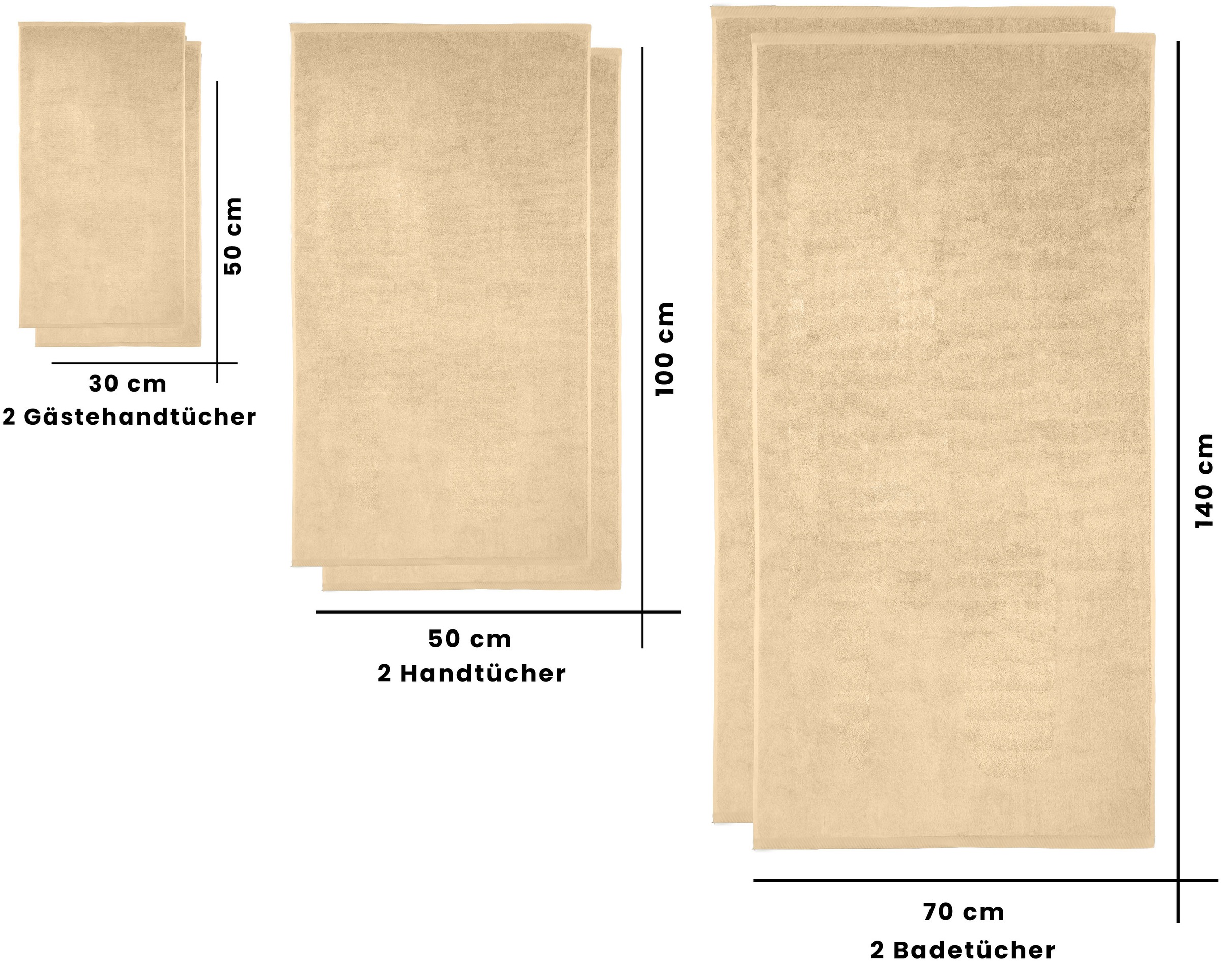 Bruno Banani Handtuch Set »Lana, Handtuch-Set in Premium Qualität 600g/m²« Set 6 Stk. Frottier hochwertig, weich, flauschige Qualität, 5 Jahre Garantie