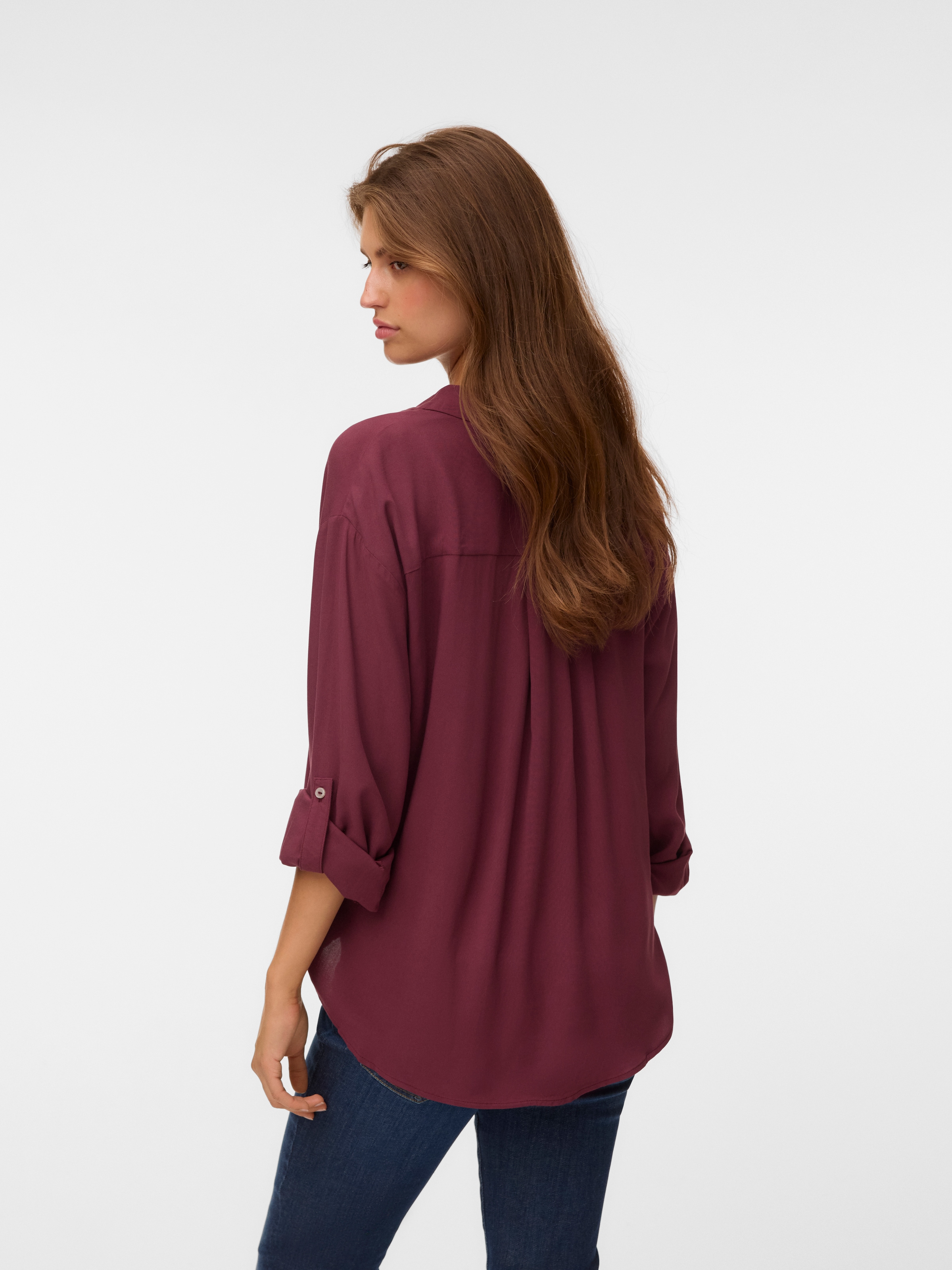 Vero Moda Langarmbluse »VMAURA LS SHIRT WVN NOOS« Viskose, regular fit