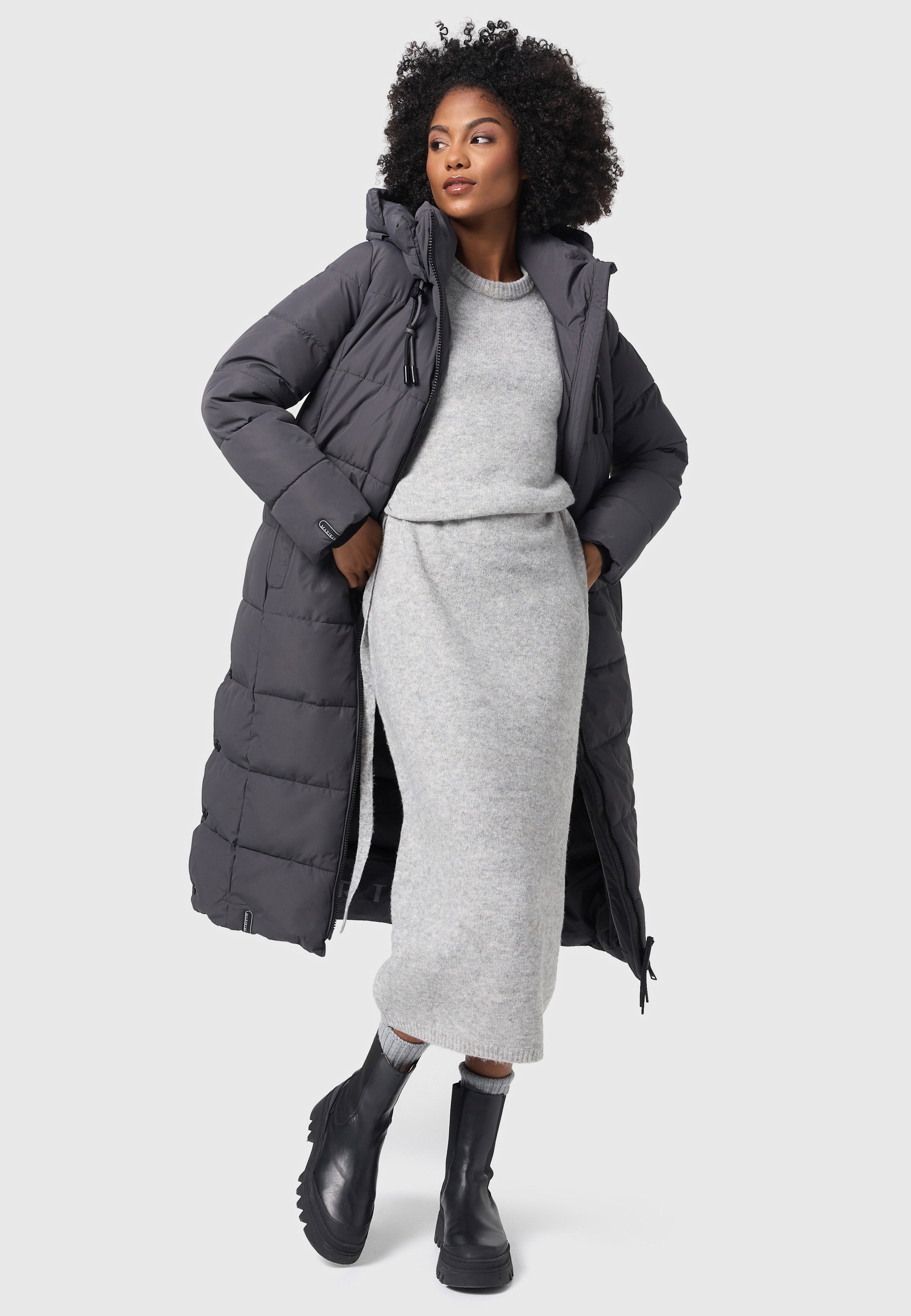 Marikoo Winterjacke »Marikoo Nadeshikoo XVI Damen lange Winter Steppjacke B985«