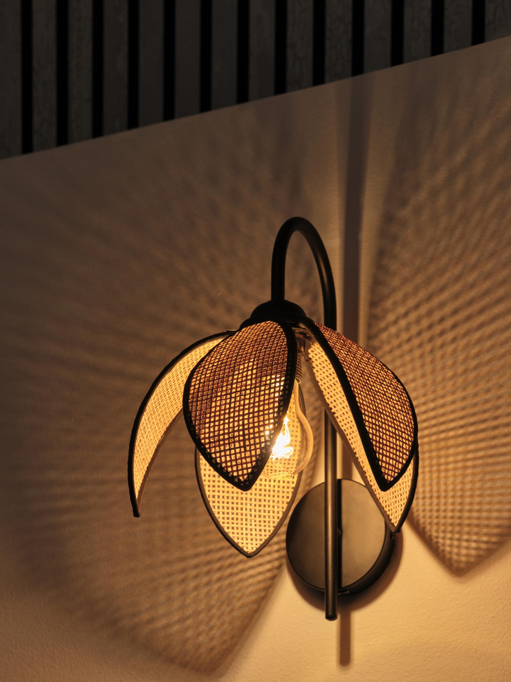 Osram Wandleuchte »Decor Rattan« E27 1 Stk. braun, E27, Rattan und Stahl