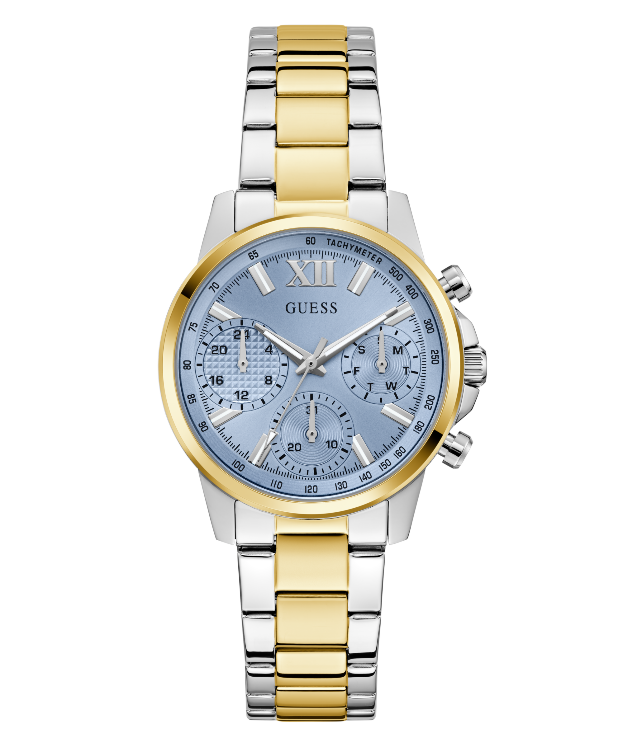 Guess Multifunktionsuhr »BAILEY« Quarzuhr, Armbanduhr, Damenuhr, Edelstahlarmband, Datum