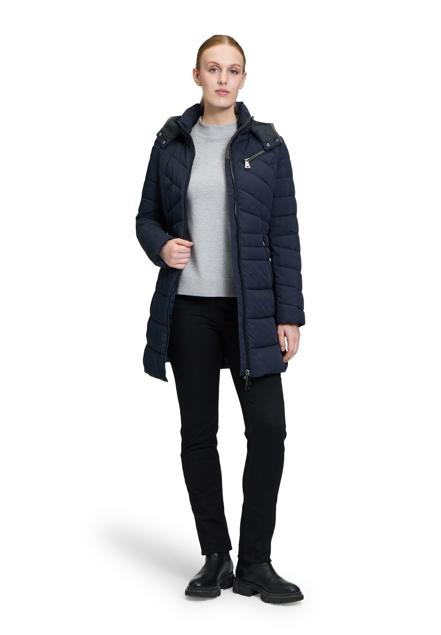 Gil Bret Steppjacke »Steppmantel mit abnehmbarer Kapuze«