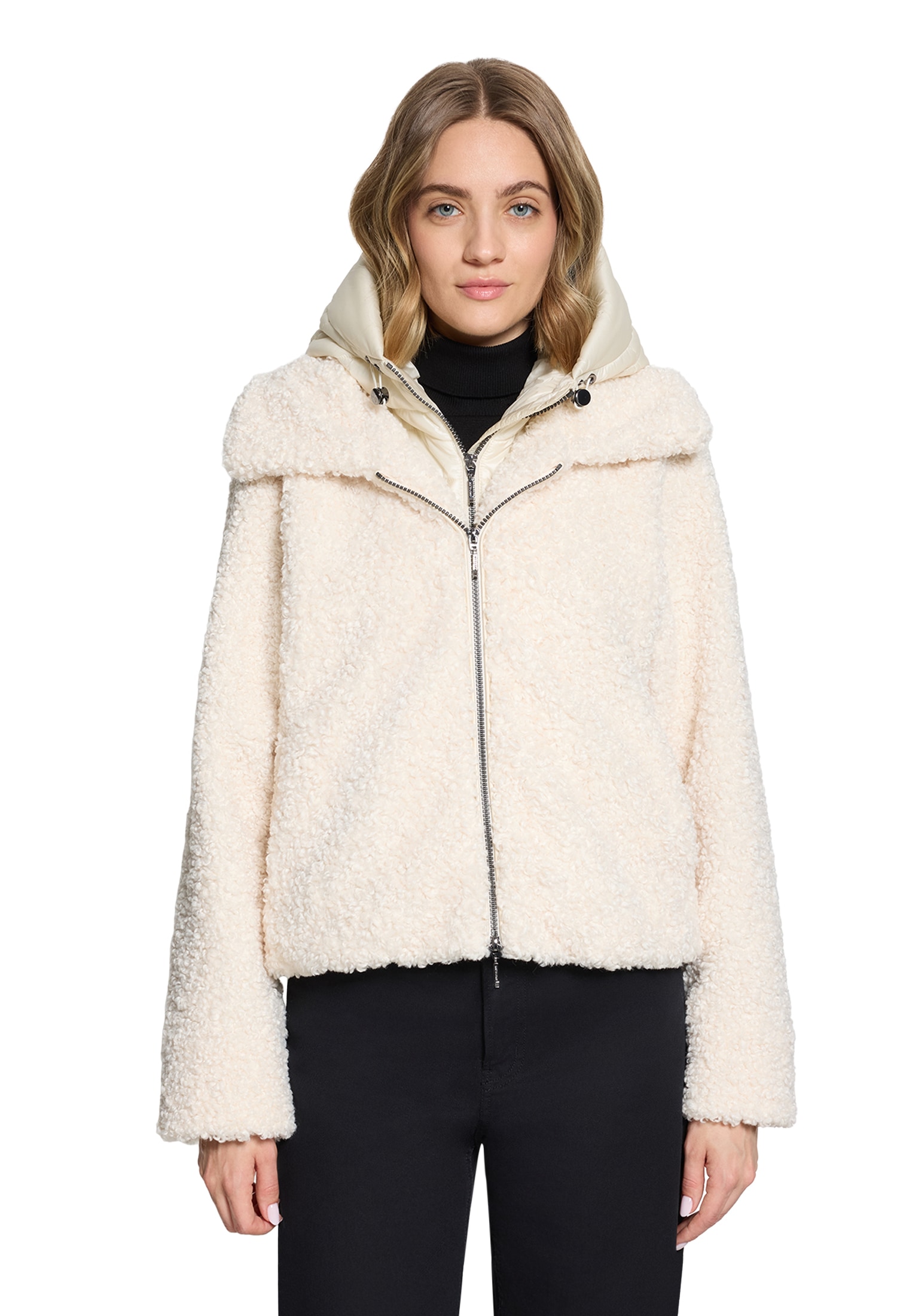 Amber & June Plüschjacke »Plüschjacke mit abnehmbarem Westenteil«