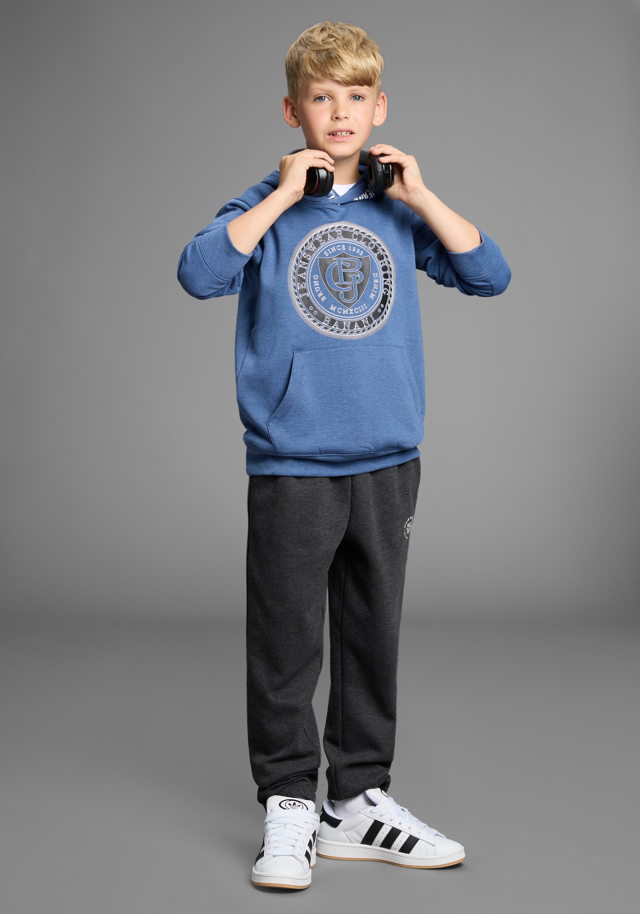 Bruno Banani Kapuzensweatshirt »Hoodie mit Drucken«, Für TEENS, Hoodie mit Logo-Drucken
