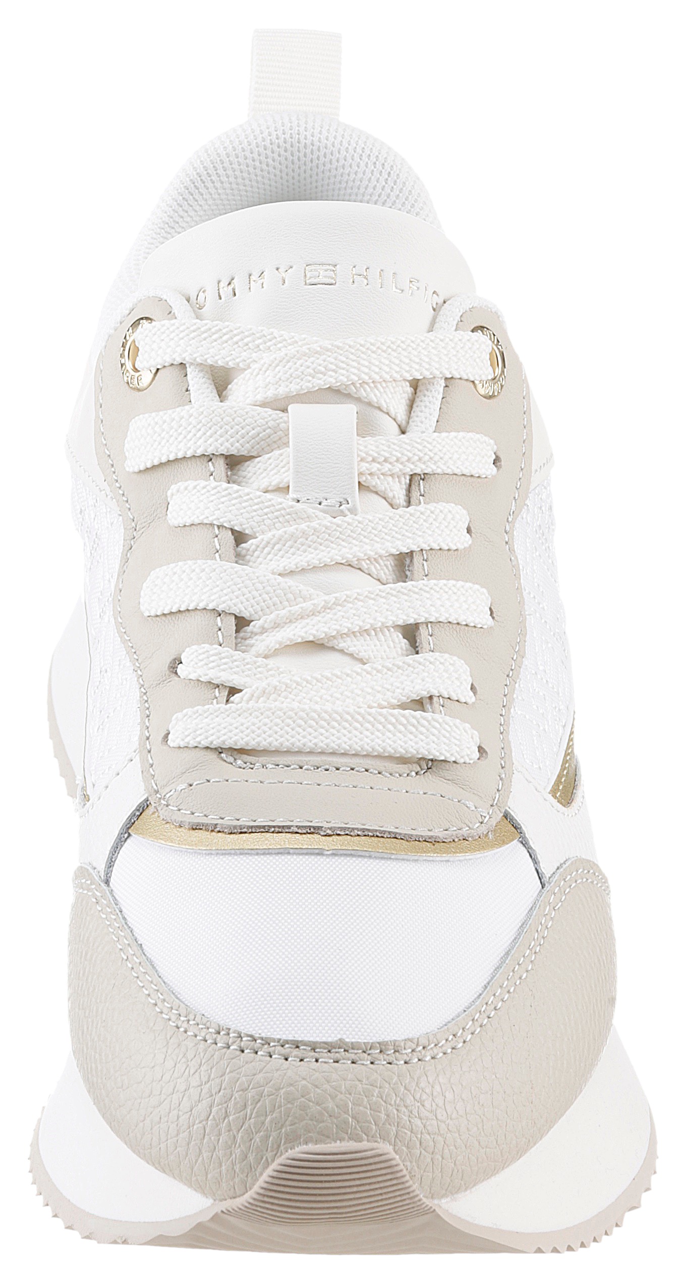Tommy Hilfiger Plateausneaker »MONOGRAM RUNNER«, Freizeitschuh, Halbschuh, Schnürschuh mit TH-Monogramm