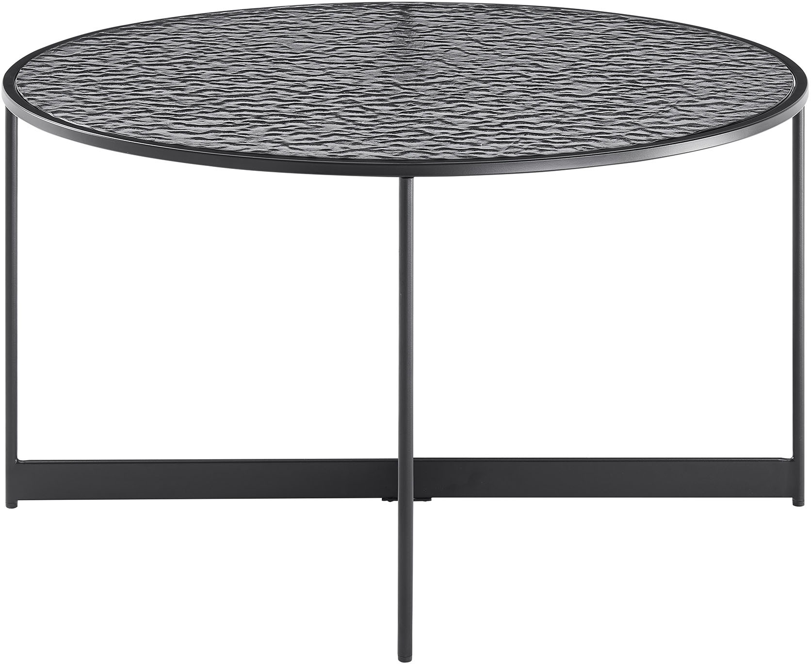 SalesFever Couchtisch, (1 St.), Glasplatte mit Strukturoptik