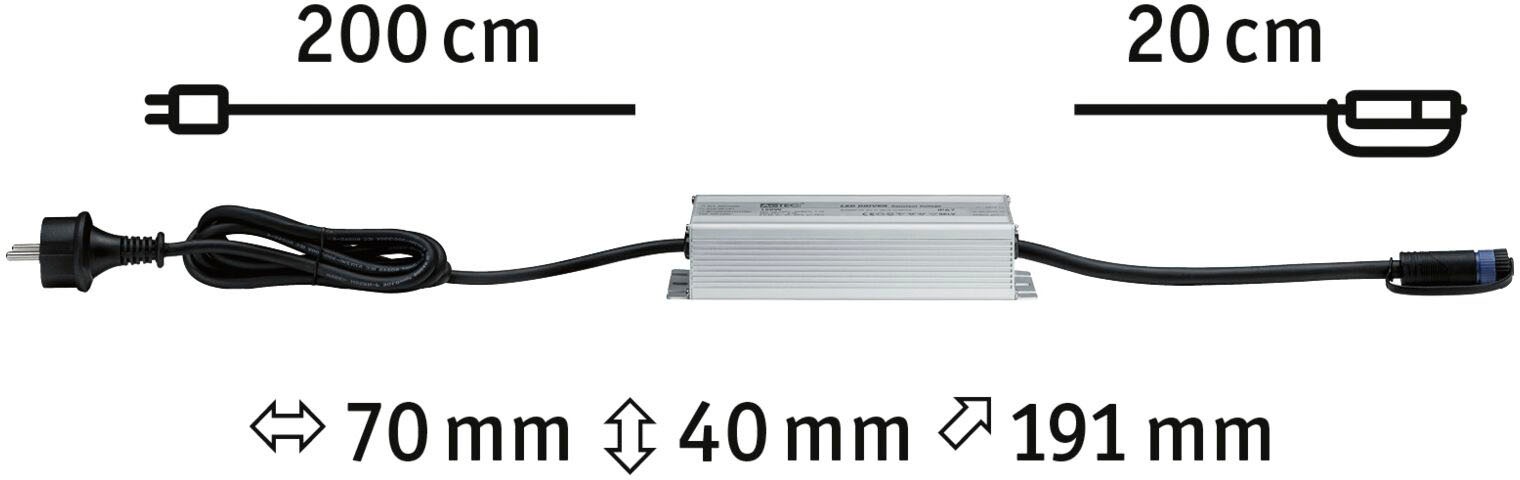 Paulmann Trafo »Outdoor Plug & Shine Power Supply Silber Alu« IP67 150W 24V DC