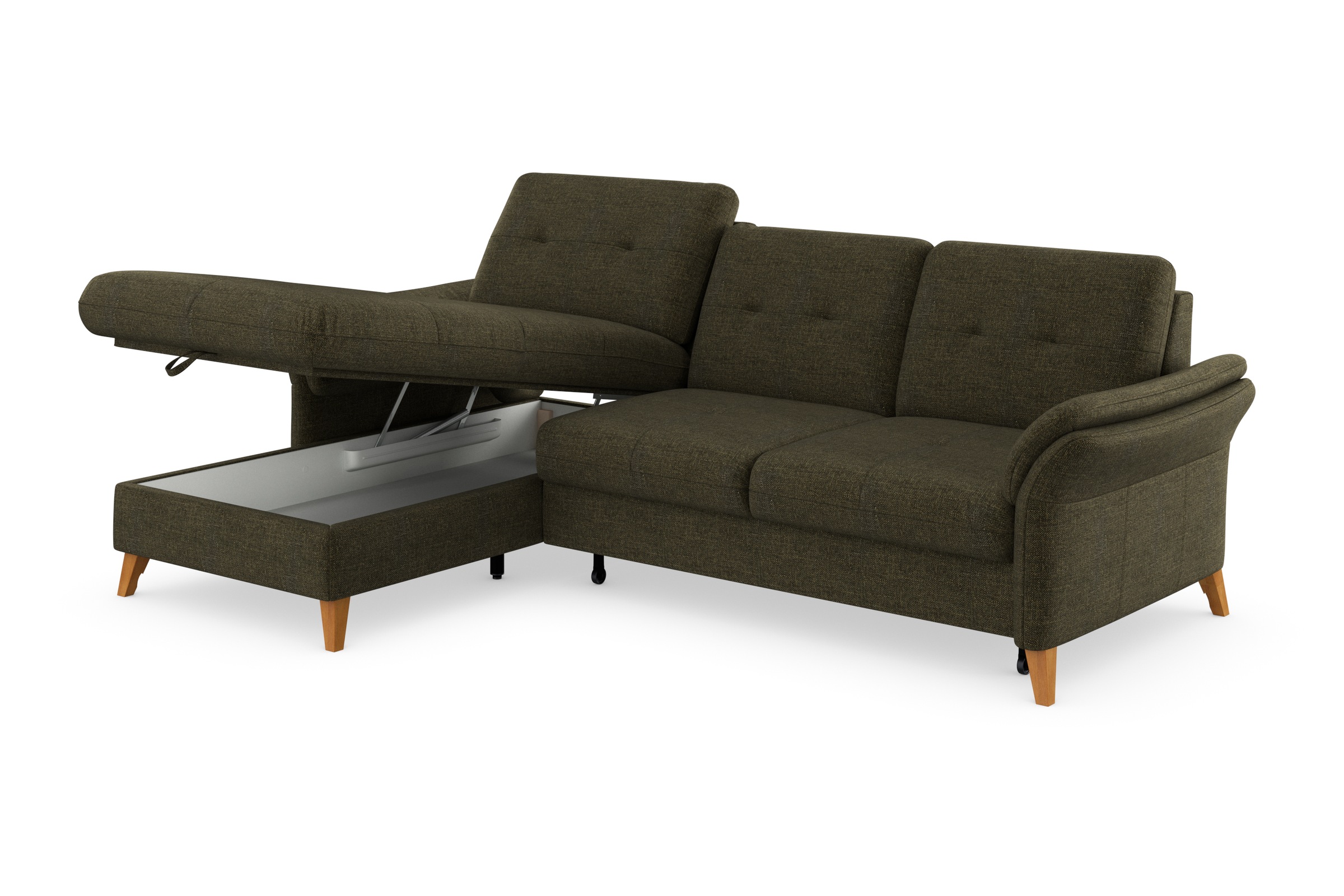 sit&more Ecksofa »Göteborg«, Sitztiefenverstellung und Federkern, wahlweise mit Bettfunktion