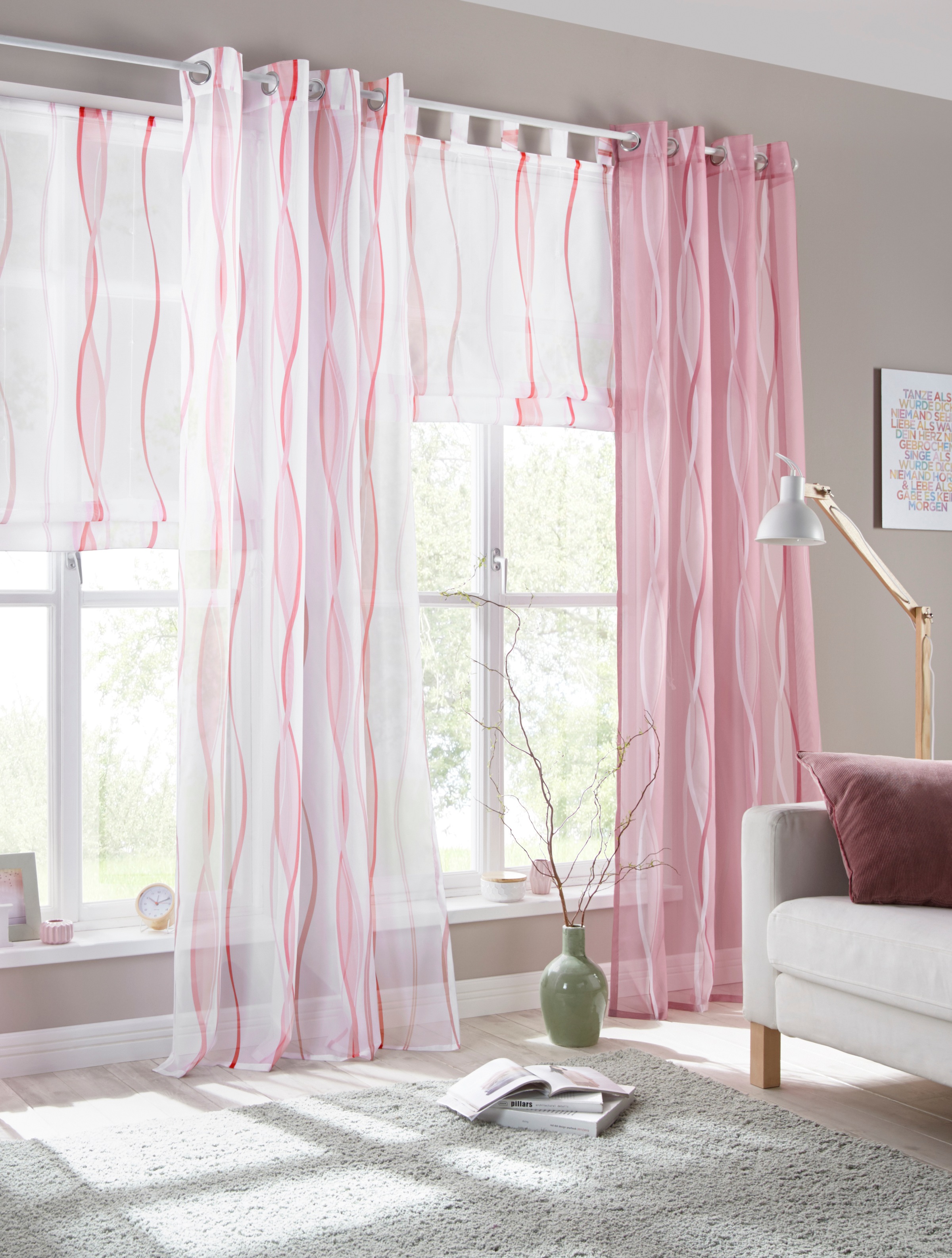 my home Gardine kaufen (2 »Dimona«, Transparent, St.), online Voile, Polyester