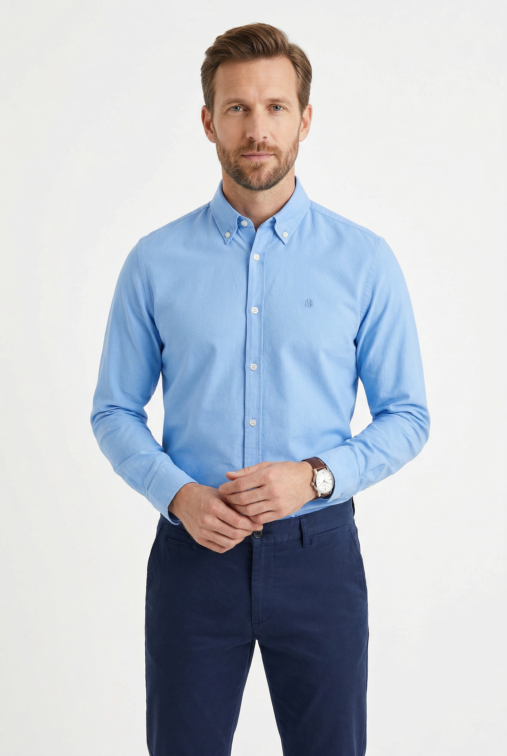 BOSS Businesshemd »ROAN« Langarm, Button-Down-Kragen, slim fit
