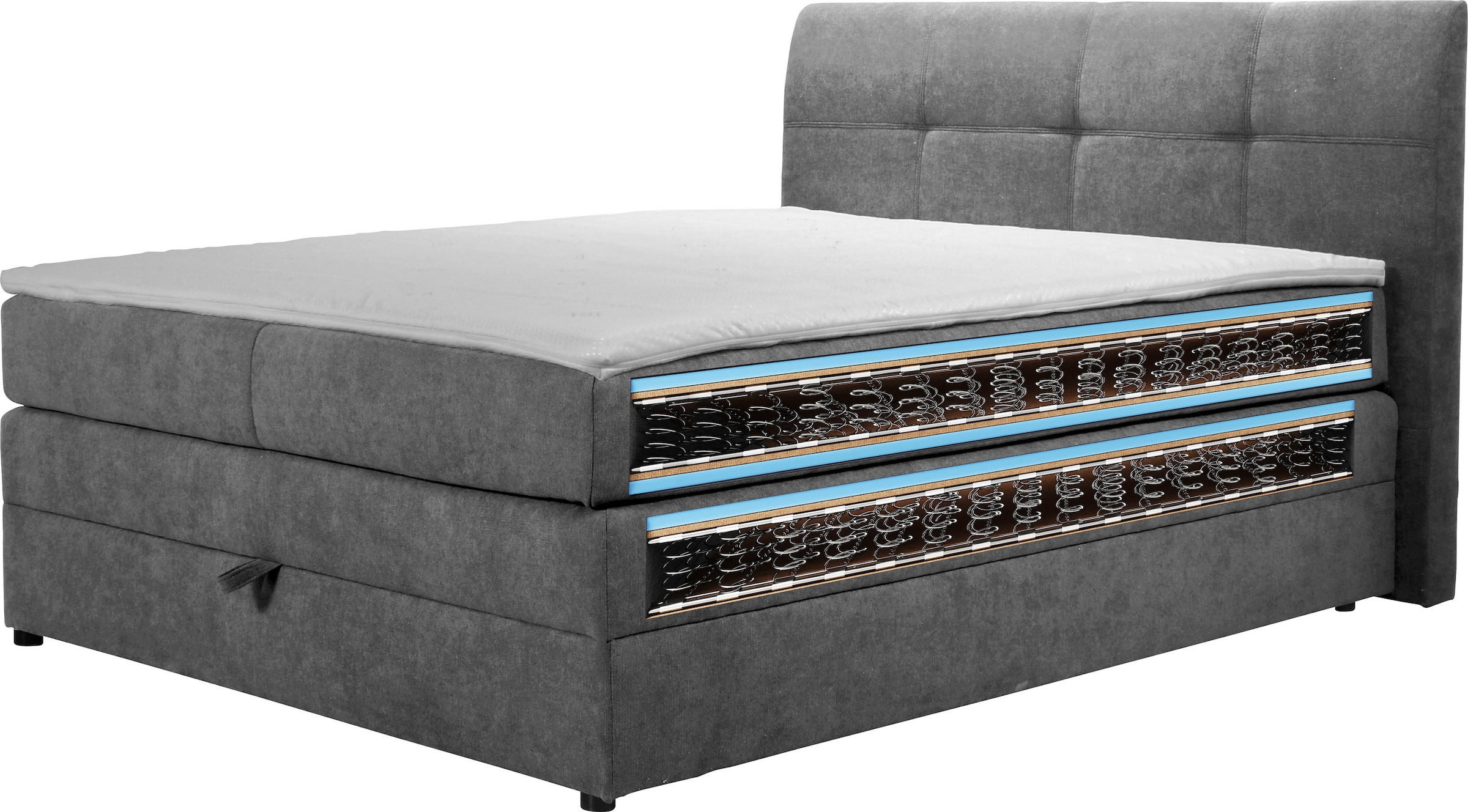 Home affaire Boxspringbett »Finja«, besonders komfortable Liegehöhe, mit praktischem Bettkasten