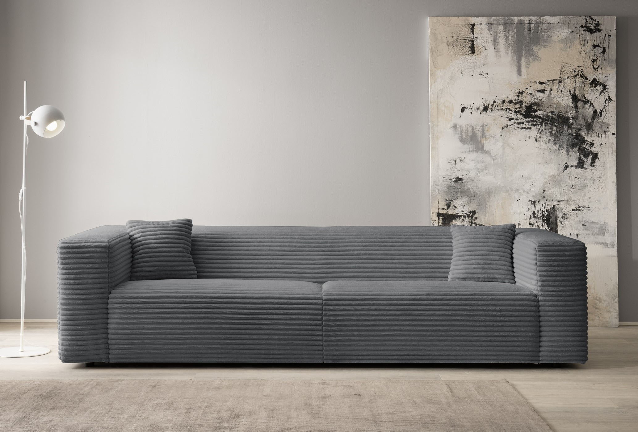 Home affaire 3-Sitzer "BAKELS, Couch in Cord oder Boucle-Stoff, Sofa im modernen Design" bequemer Sitzkomfort,in 2 Stoffen und 8 Farben lieferbar