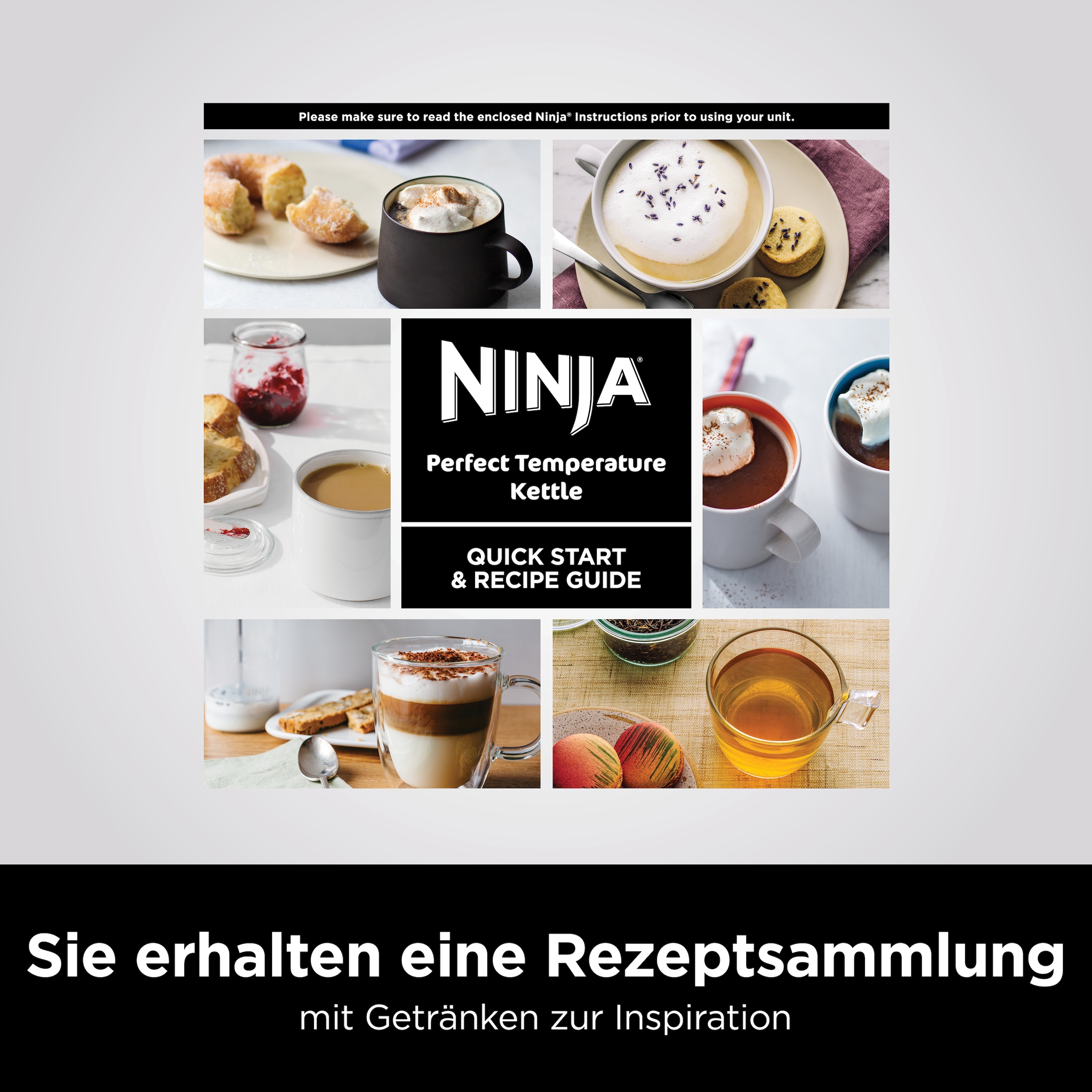 NINJA Wasserkocher »KT200EU«, 1,7 l, 3000 W, 40-100 °C, schwarz