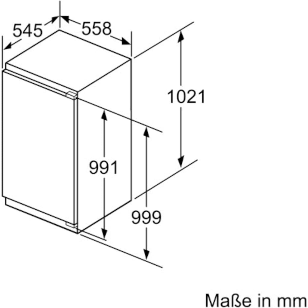 BOSCH Einbaukühlschrank »KIR31ADD0«, KIR31ADD0, 102,1 cm hoch, 55,8 cm breit