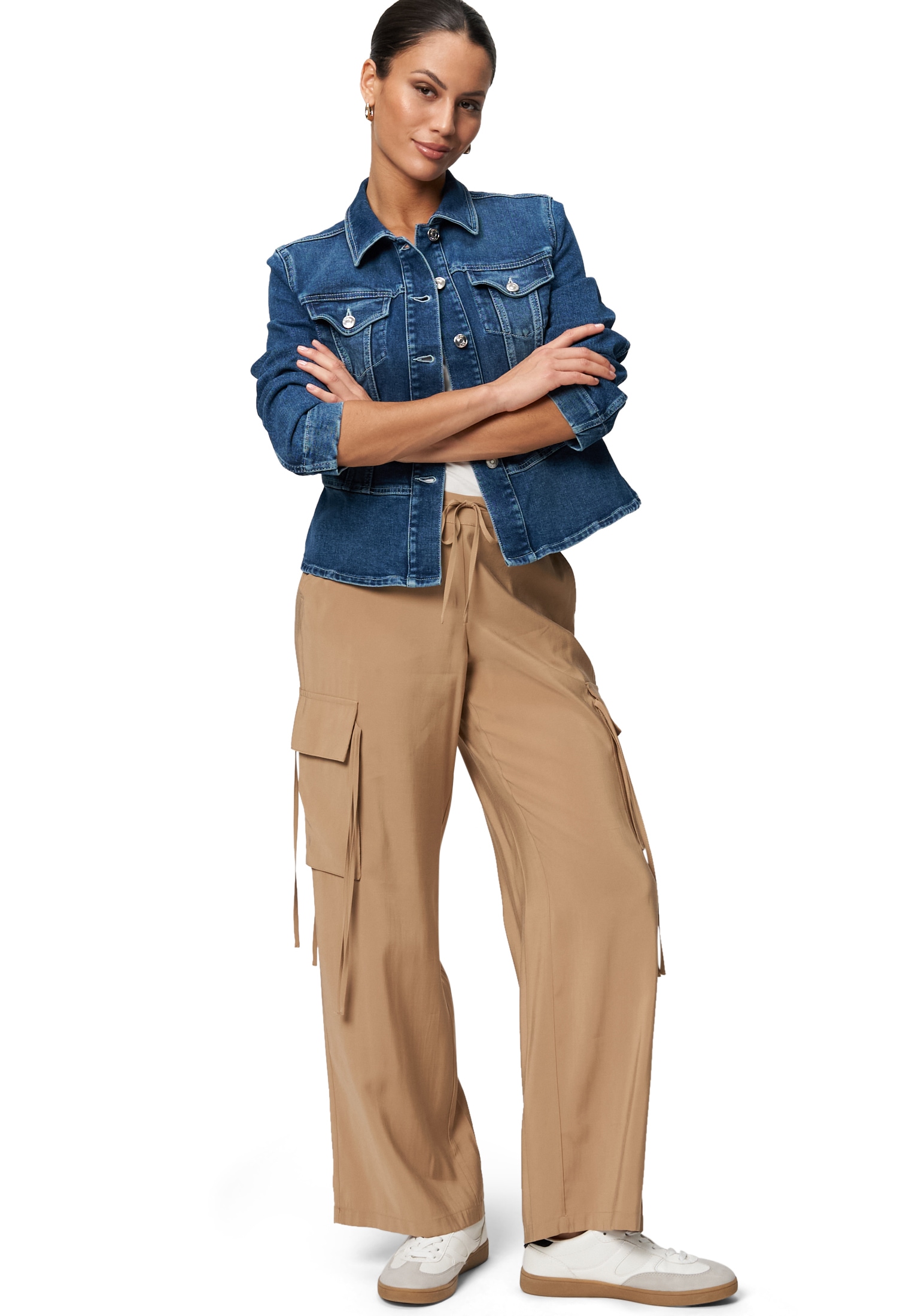 Zero Cargohose »Cargohose mit Bindedetail 30 Inch«