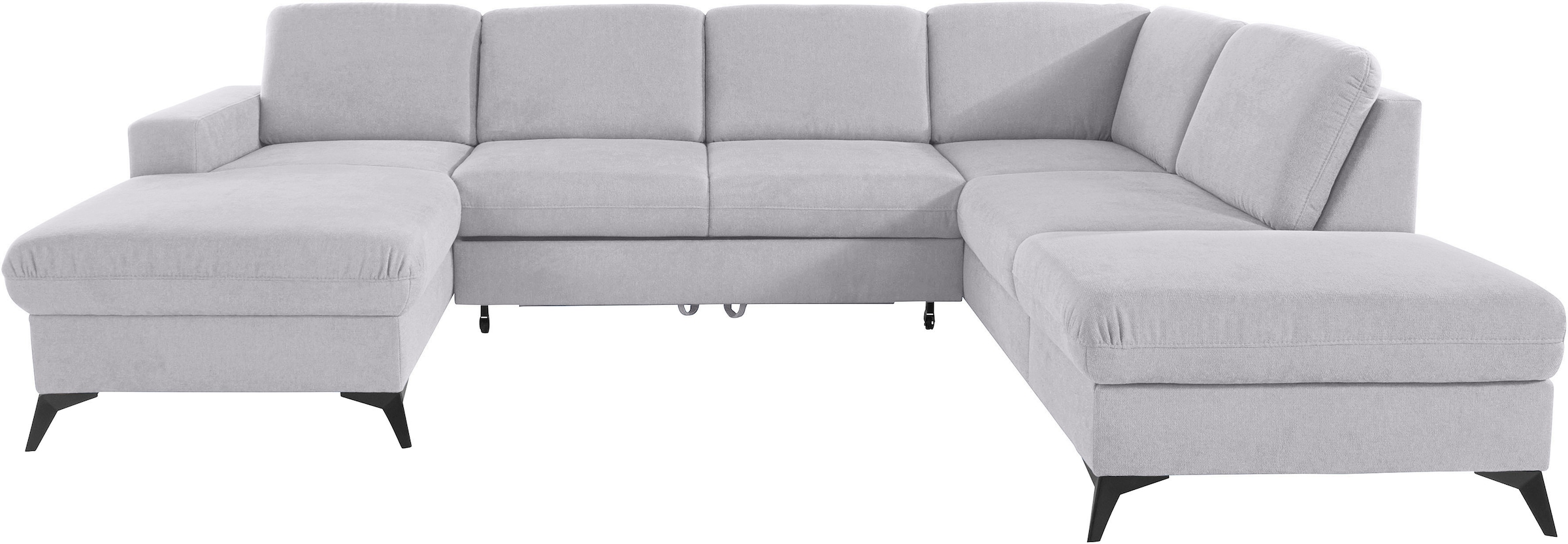 Places of Style Wohnlandschaft »Lolland U-Form«, Wahlweise mit Bettfunktion und Stauraum, auch mit abwischbarem Bezug