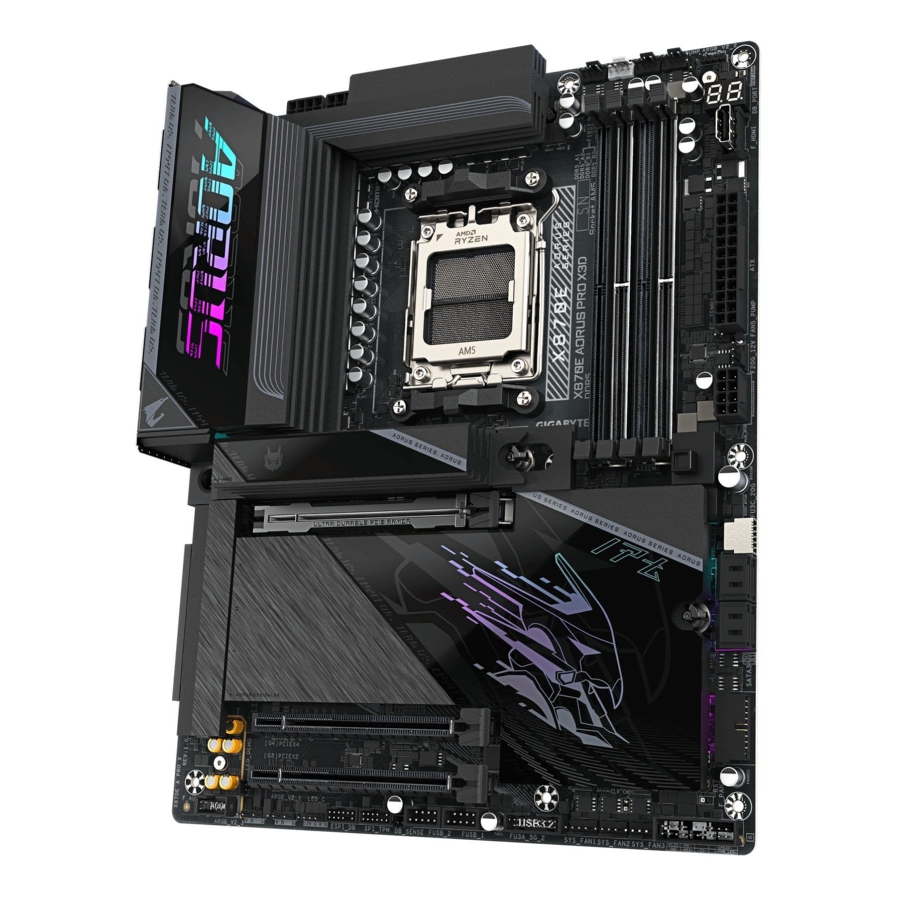 Gigabyte Mainboard »X870E AORUS PRO X3D Mainboard - Unterstützt AMD Ryzen 9000 CPUs, digit«