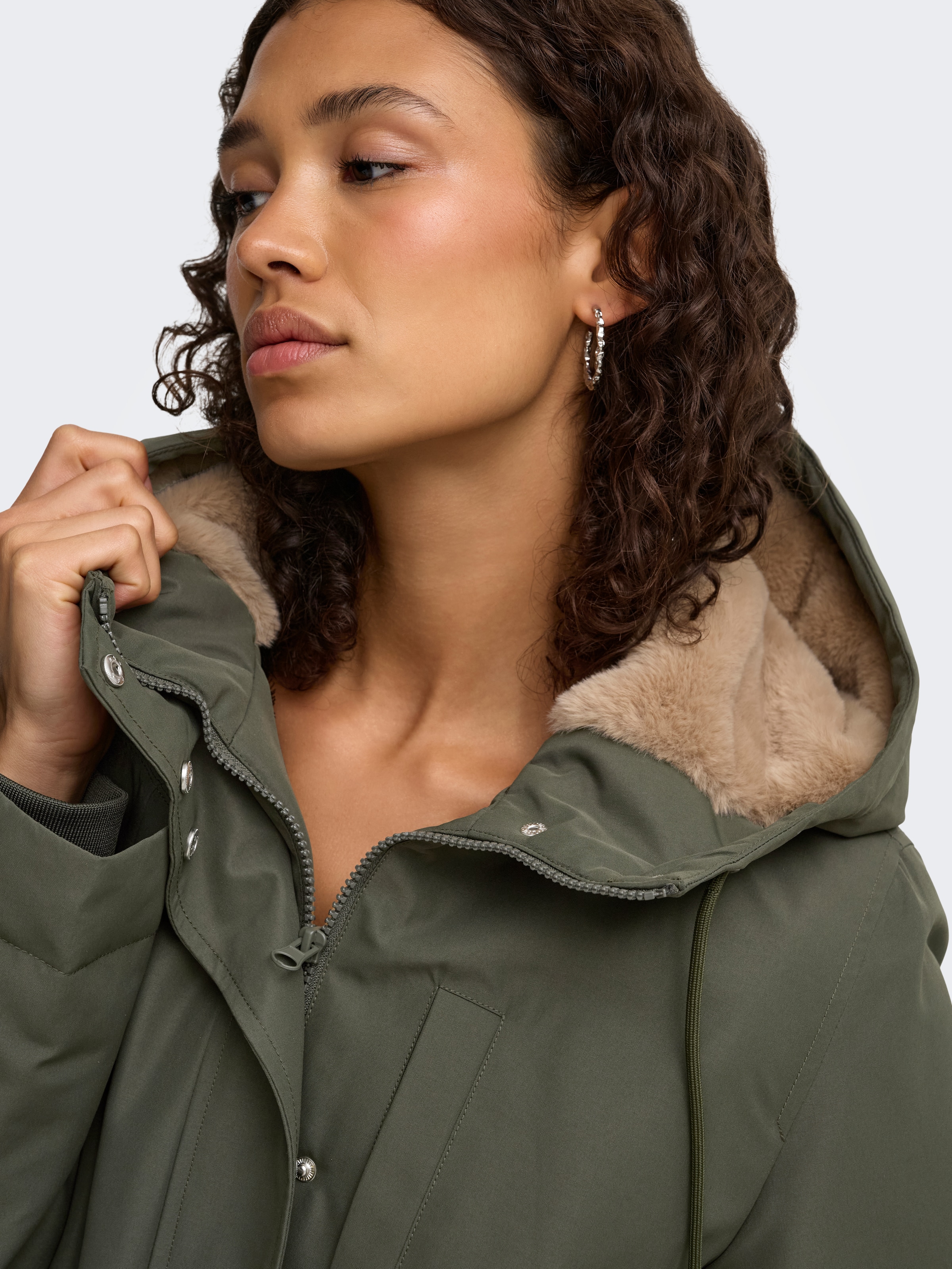 JDY Parka »JDYVALENCIA PARKA COAT OTW SIJ« mit Kapuze Polyester
