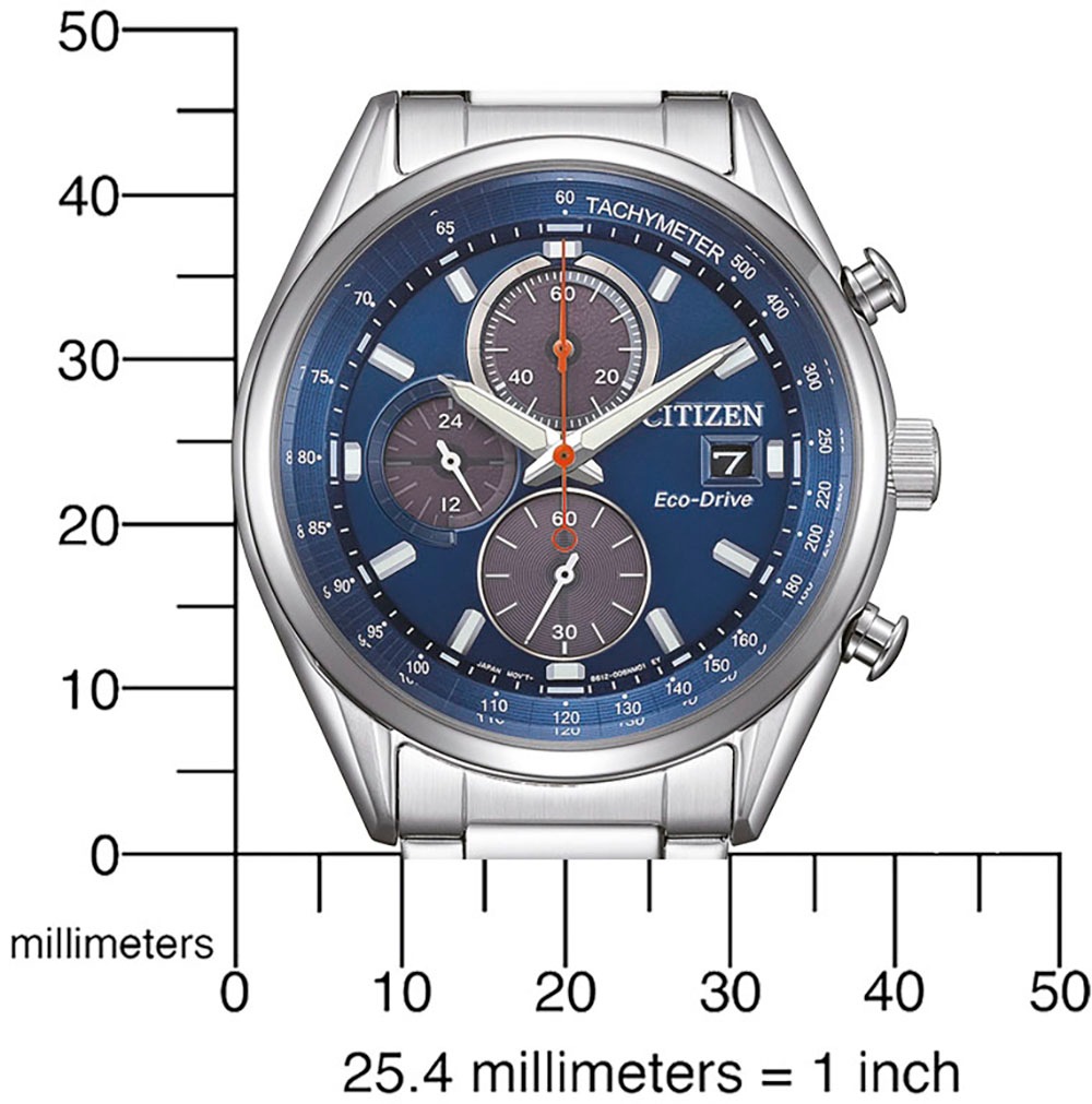 Citizen Chronograph, Armbanduhr, Herrenuhr, Solar, Stoppfunktion, Edelstahlarmband