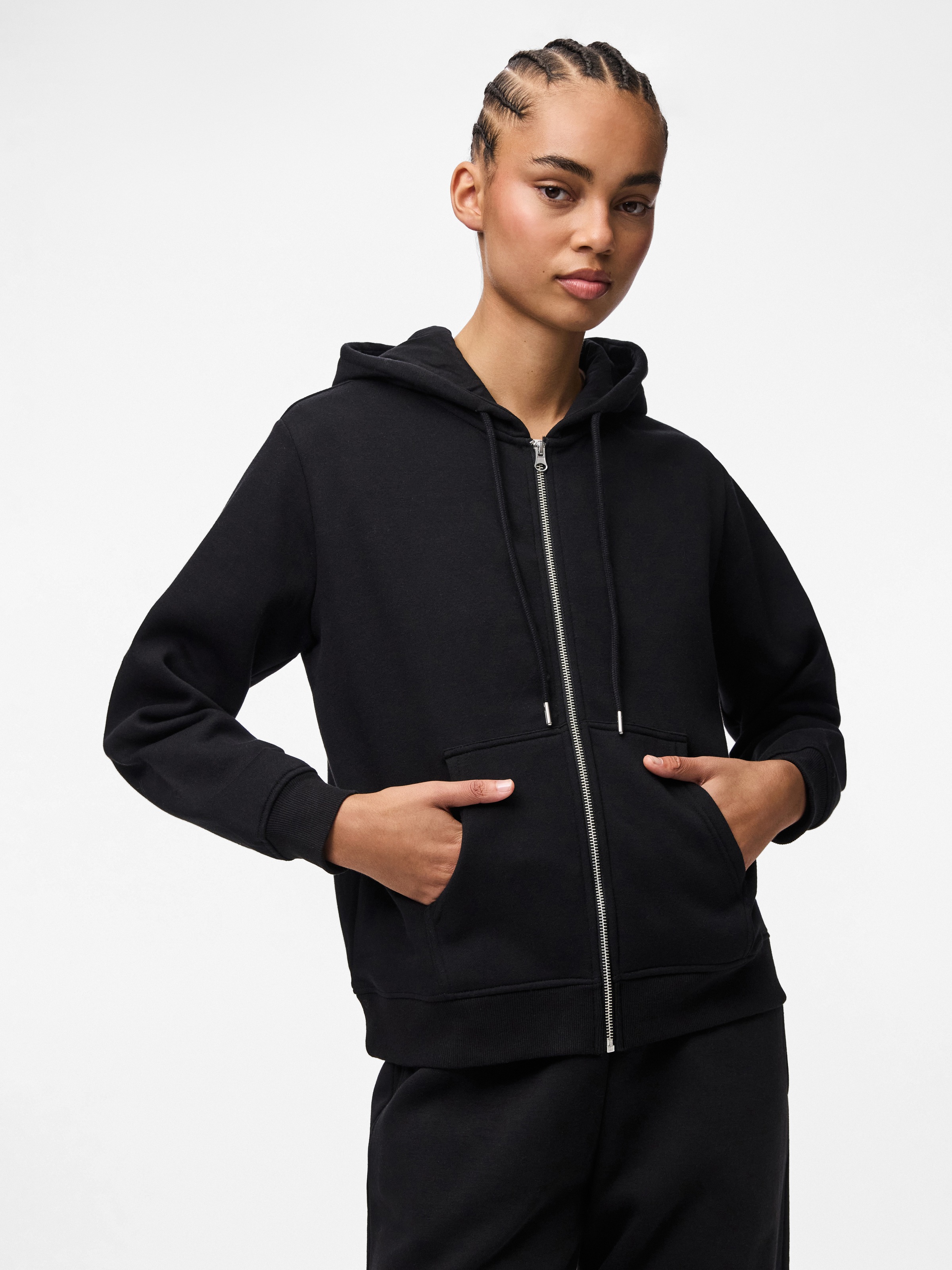pieces Kapuzensweatshirt »PCCHILLI LS ZIP HOODIE NOOS BC«, Baumwollmischung, regular fit
