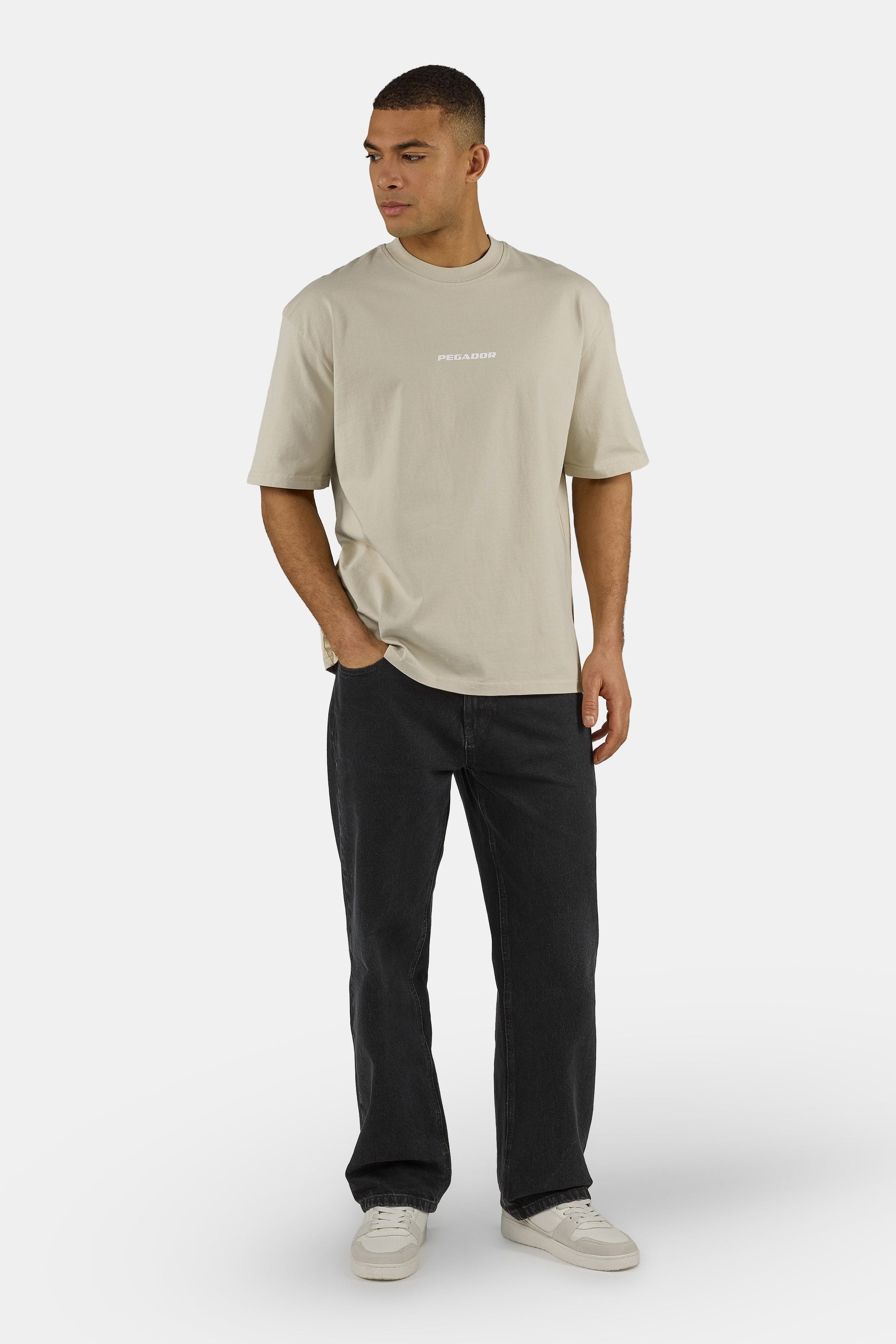 PEGADOR Rundhalsshirt »COLNE LOGO OVERSIZED TEE« Baumwolle, oversize