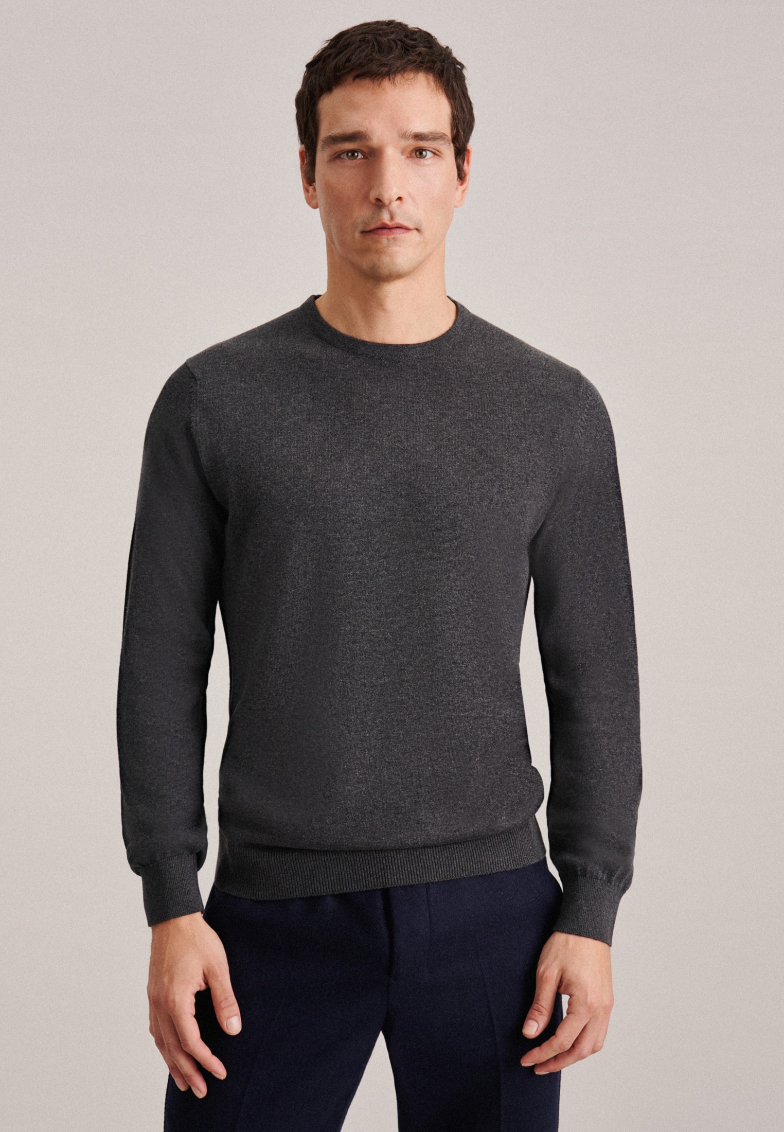 seidensticker Strickpullover »Schwarze Rose«, Langarm Rundhals Uni