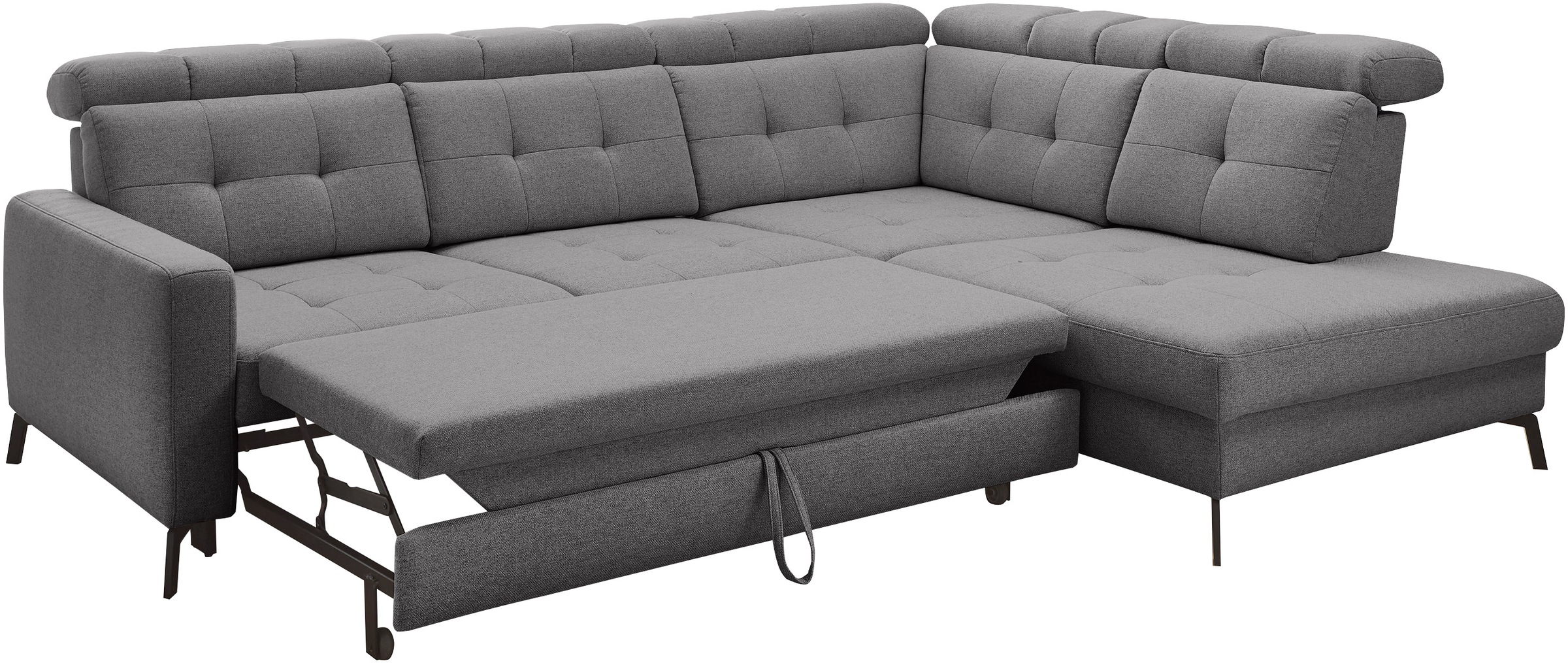 Musterring Ecksofa »MR 4615«, mit Kopf- und Rückenverstellung, Metallfuß schwarz, Maße 272 x 214 cm