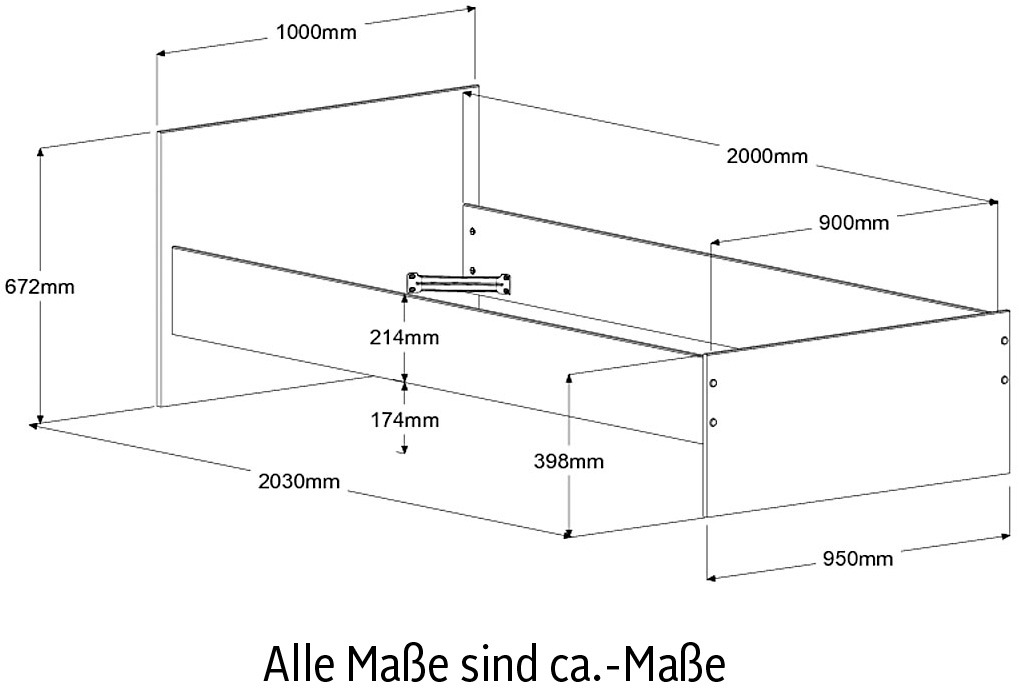 Parisot Jugendzimmer-Set »Pirouette«, (Set, 5 tlg.)