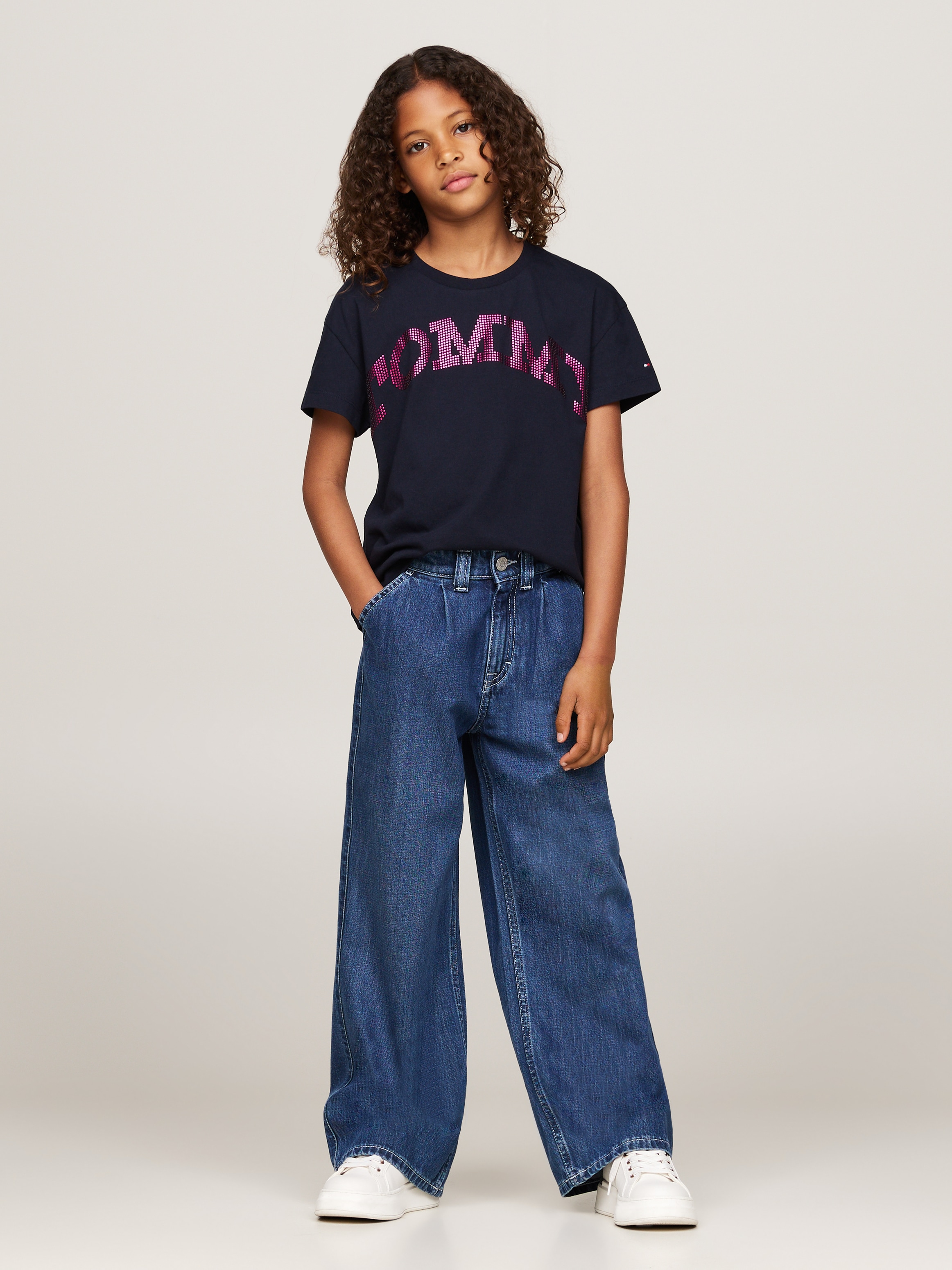 Tommy Hilfiger T-Shirt »TOMMY DOT FOIL TEE SS«, mit Foliendruck
