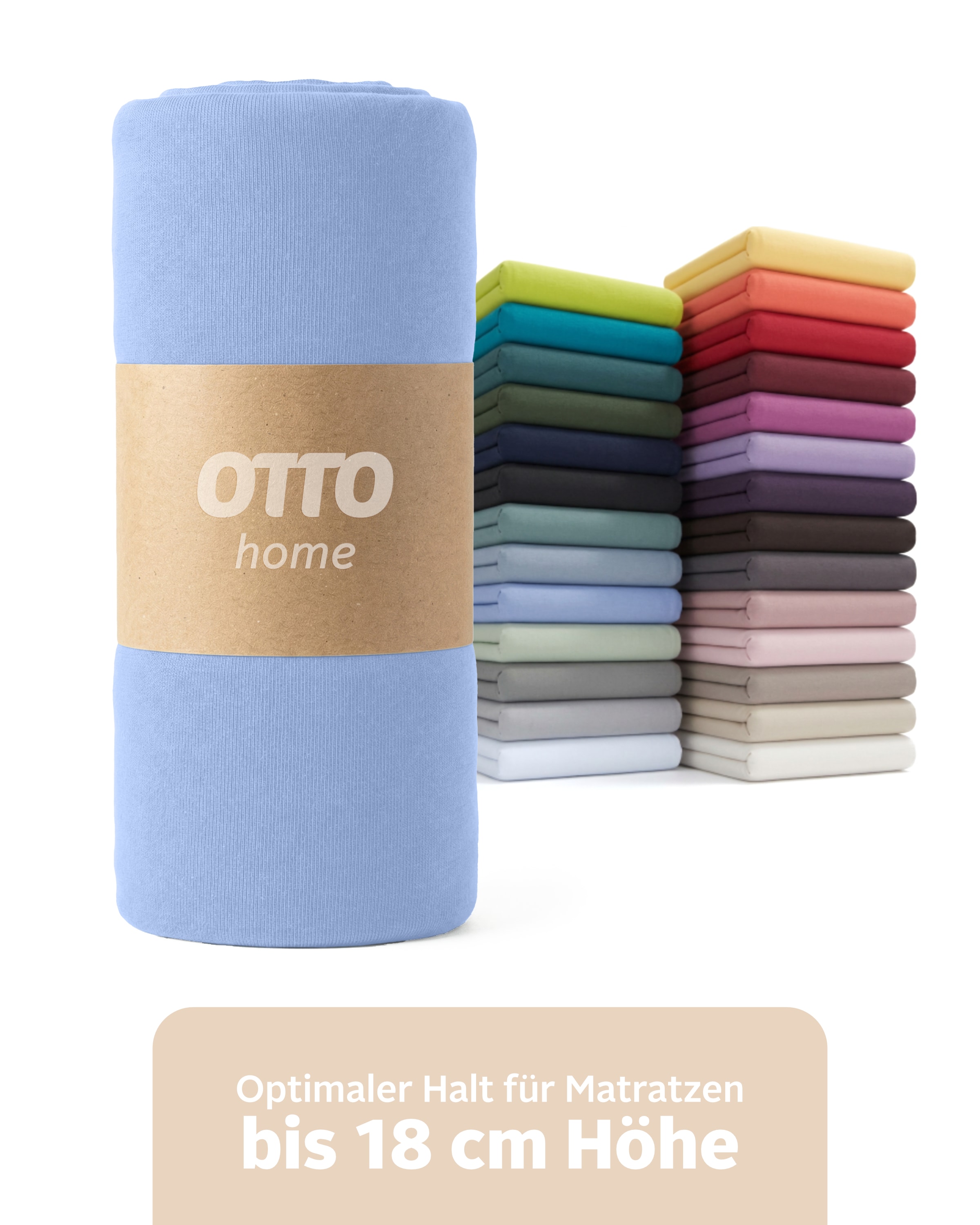 OTTO home Spannbettlaken "PHYSALIS in BASIC und PREMIUM Qualität, 100% Baumwolle" für Matratzen bis 18 cm Höhe, Bettlaken, Spannbetttuch, pflegeleicht