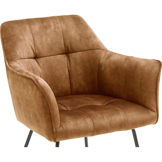 MCA furniture Esszimmerstuhl »Panama«, Set, 2 St., Vintage, Vintage  Veloursoptik mit Keder, Stuhl belastbar bis 120 Kg auf Rechnung bestellen