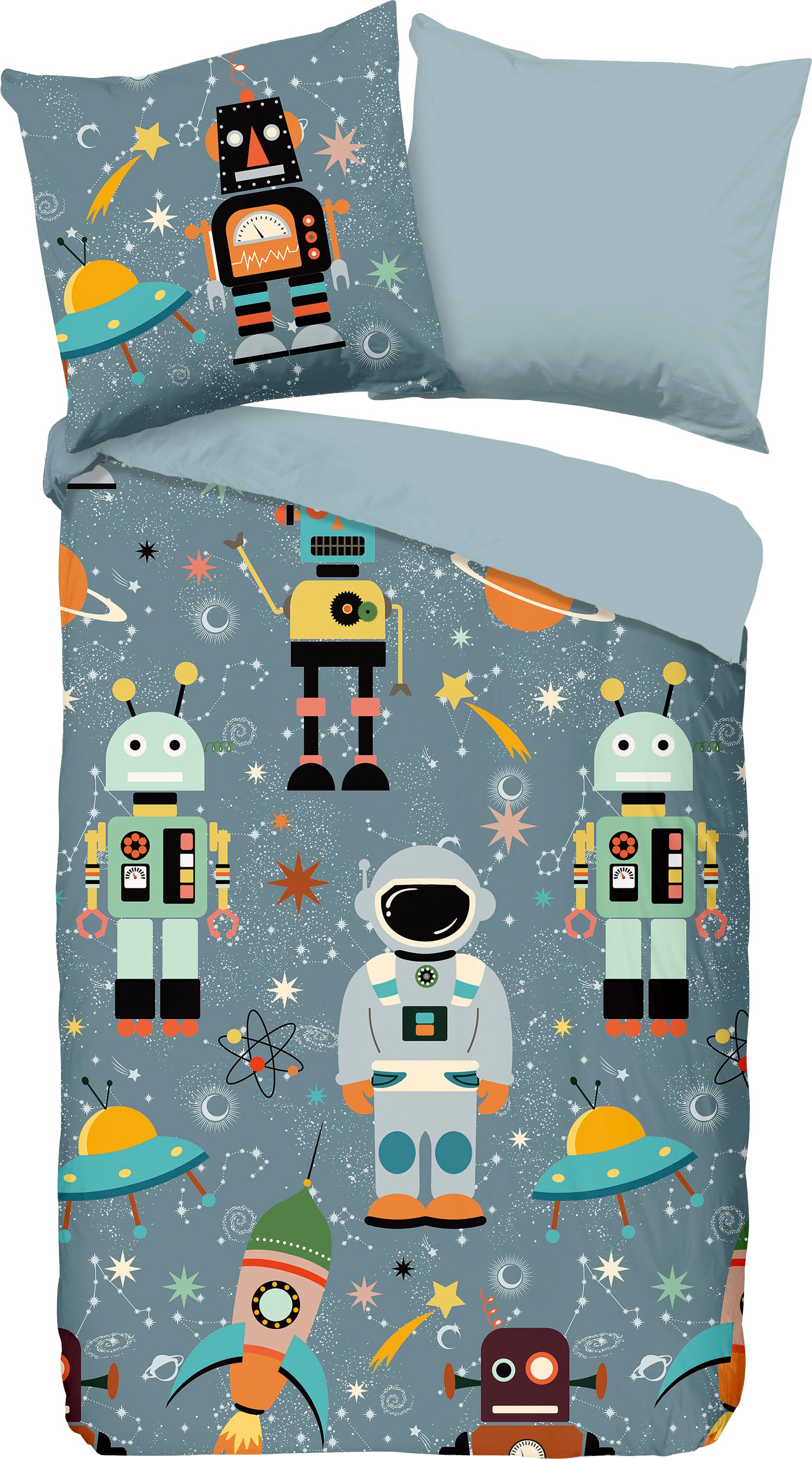 good morning Kinderbettwäsche »Spacemen«, (2 tlg.), mit Astronauten