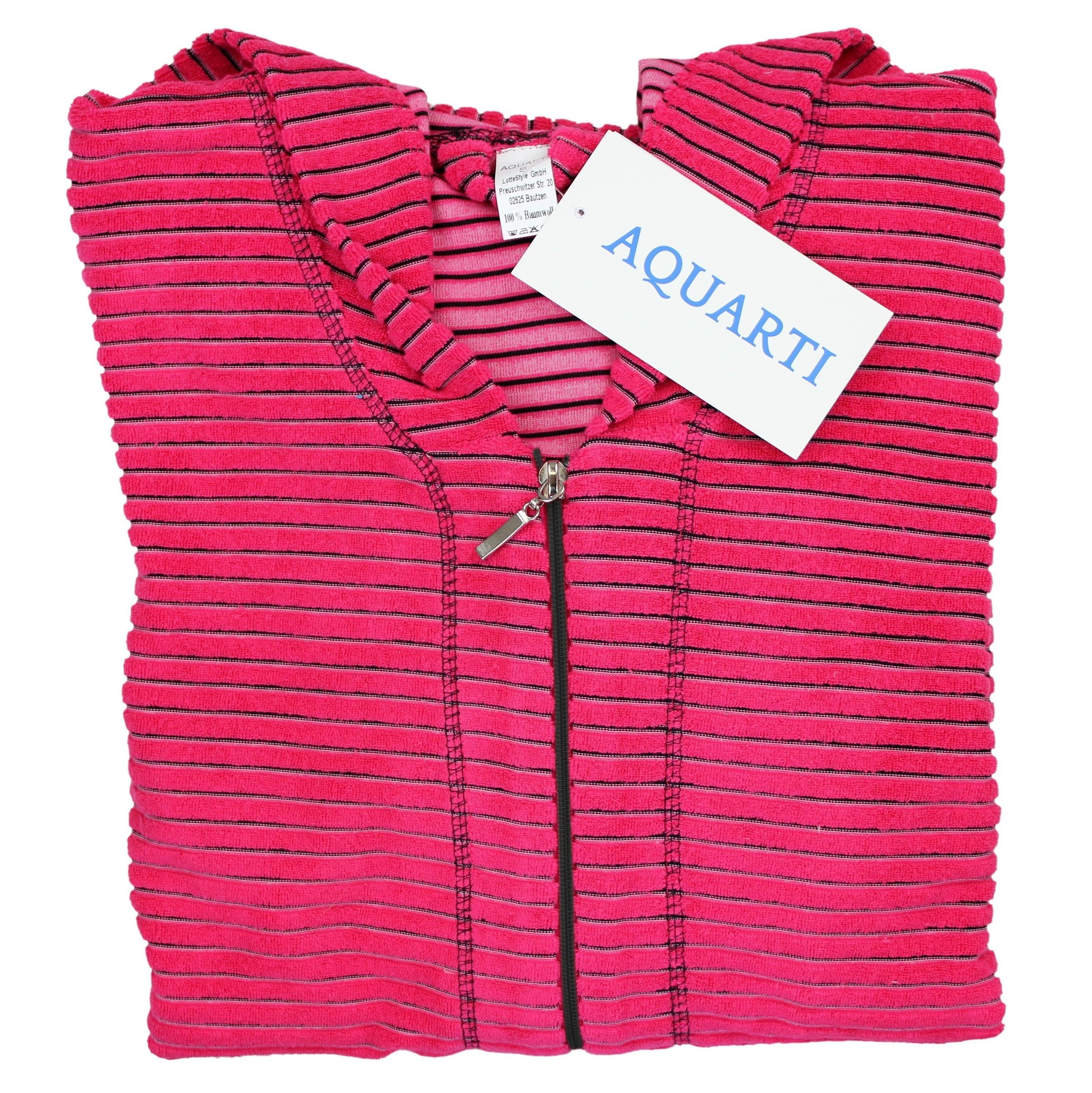 AQUARTI Damenbademantel »Bademantel Aquarti Damen Bademantel Reißverschluss Streifenmuster«