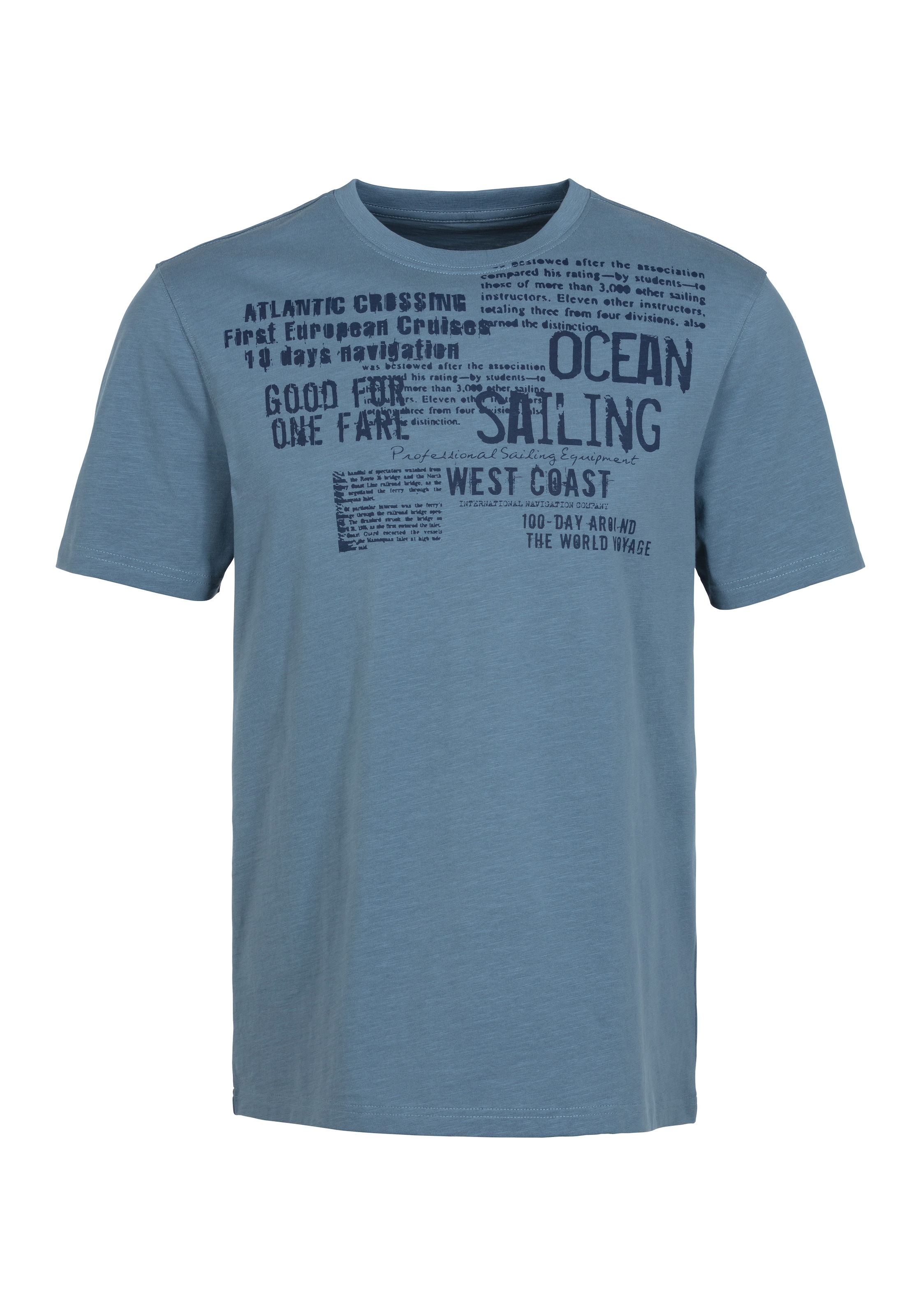 John Devin T-Shirt »mit Print«, Regular-Fit, aus Slub-Qualität, mit Print