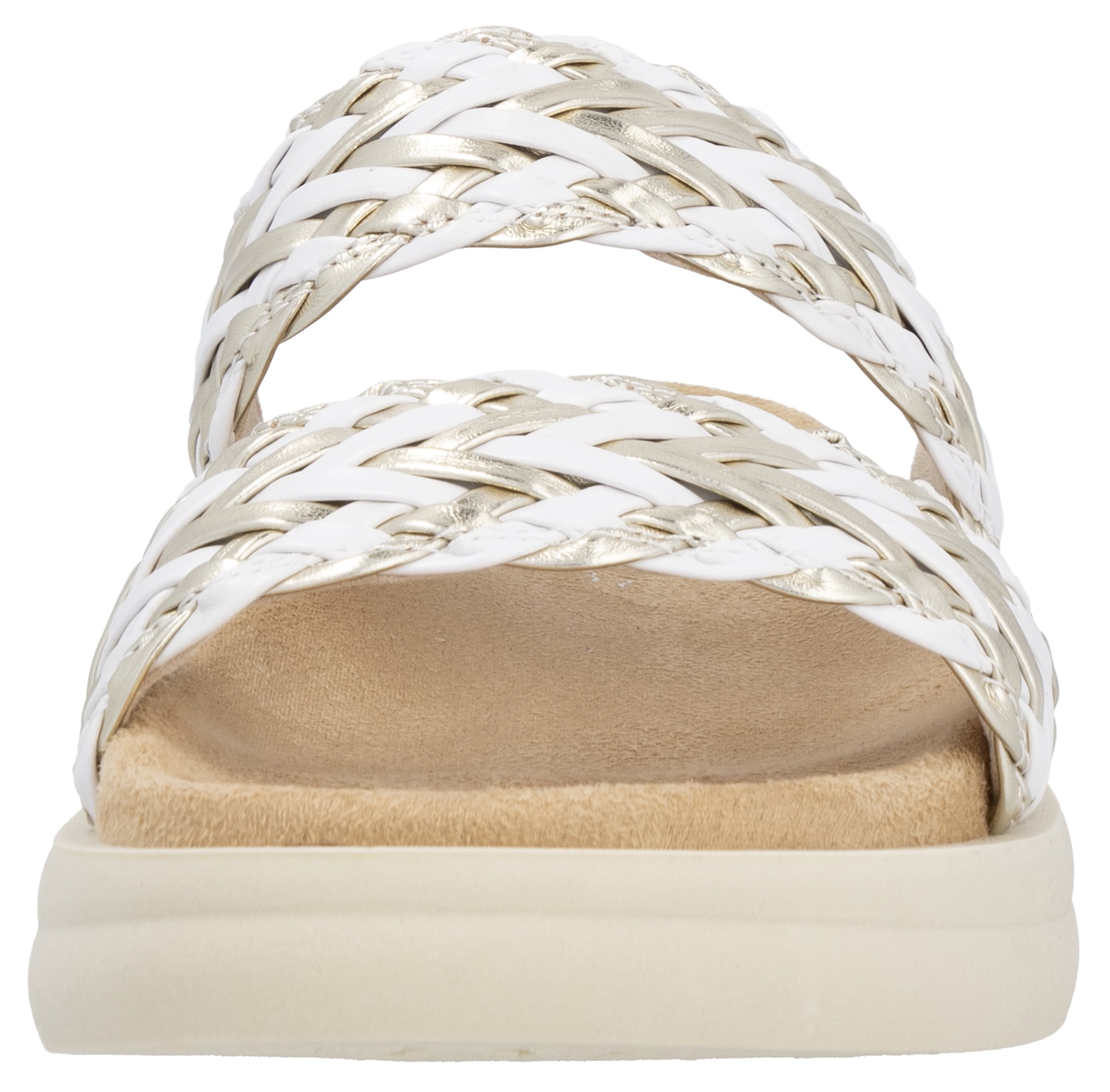 Remonte Pantolette, Plateau, Bequemschuh, Sommerschuh mit Riemchen in Flechtoptik