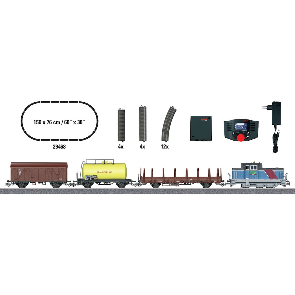 Märklin Modelleisenbahn-Set »Digital-Startpackung "Schwedischer Güterzug Epoche VI" - 29468«