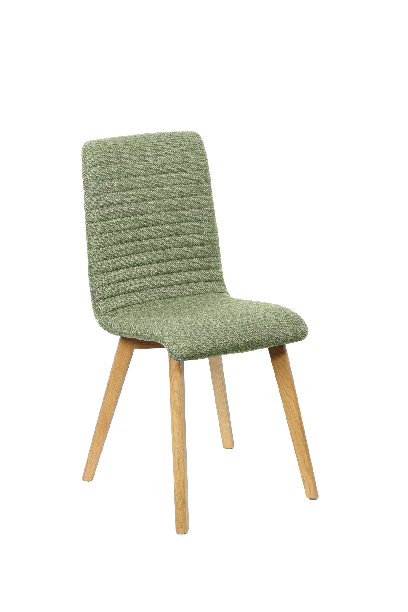 Home affaire 4-Fußstuhl »Arosa Esszimmerstuhl, Polsterstuhl, Küchenstuhl, Speisestuhl, Essstuhl«, (Set), 2 St., Chenille, 2er-Set, Beine aus Massivholz Eiche oder Buche, mit gestepptem Stoff