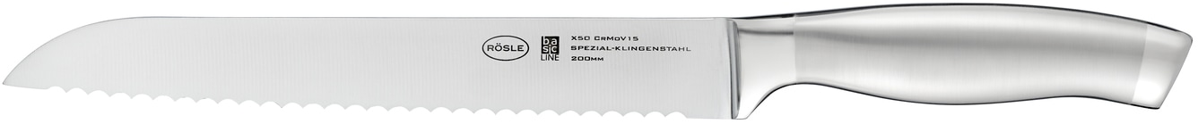 RÖSLE Brotmesser "Basic Line" mit Wellenschliff, Klingenspezialstahl, ergonomischer Griff