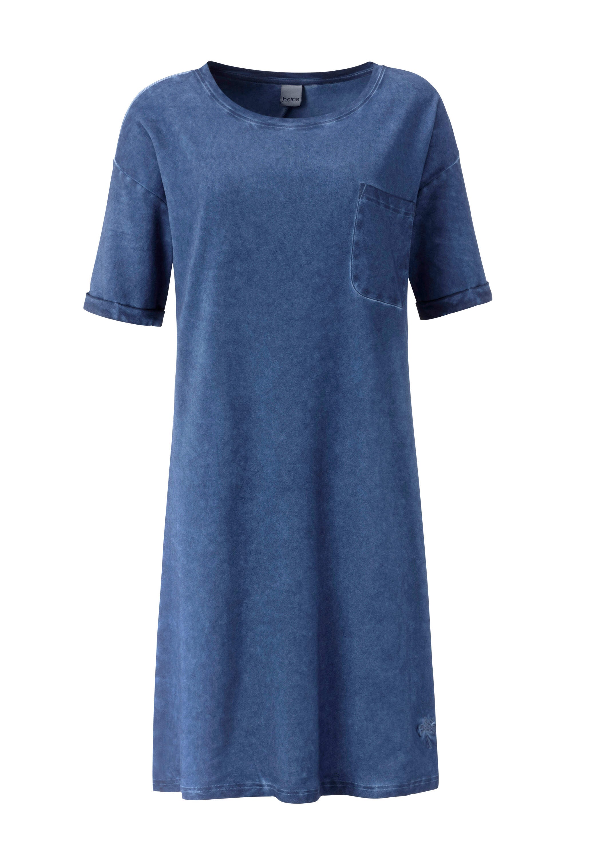 heine Shirtkleid »Jersey-Kleid Jerseykleid mit Oil-dyed-Waschung« Brusttasche