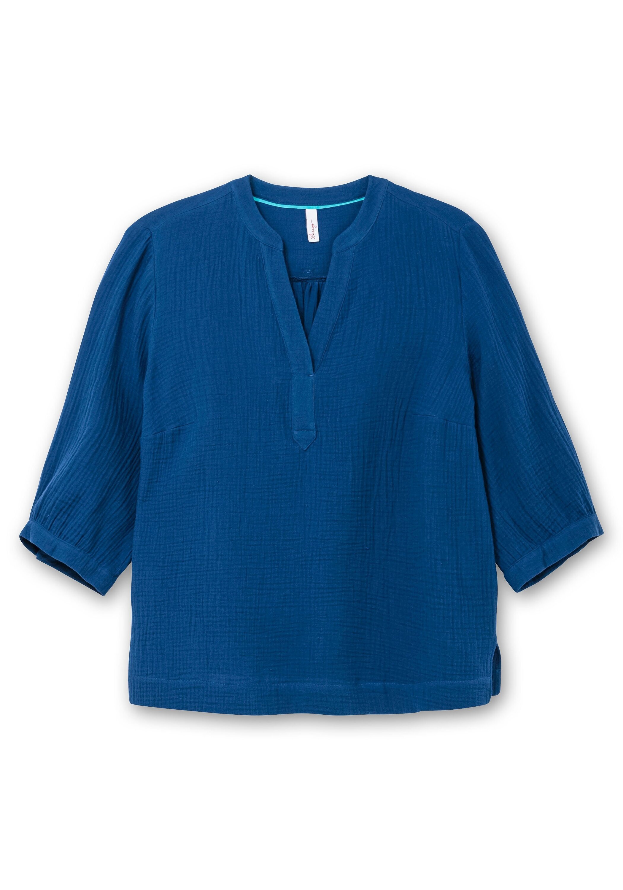 Sheego Tunika »Tunika mit 3/4-Arm und V-Schlitz, aus Musselin«