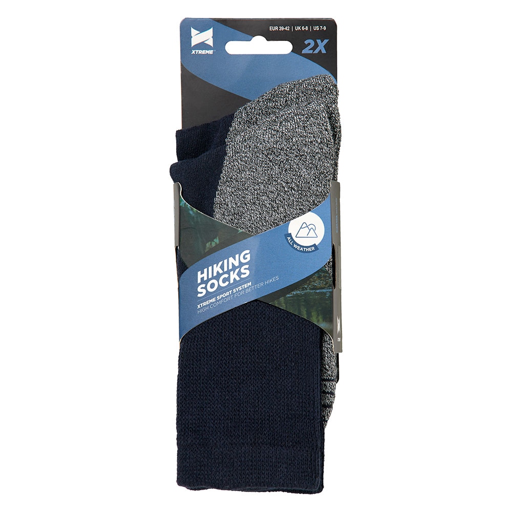 XTREME sockswear Wandersocken 2er Pack, 2 Stk. tlg. Gepolsterte Unisex Wander-/ Sport- und Funktionssocken